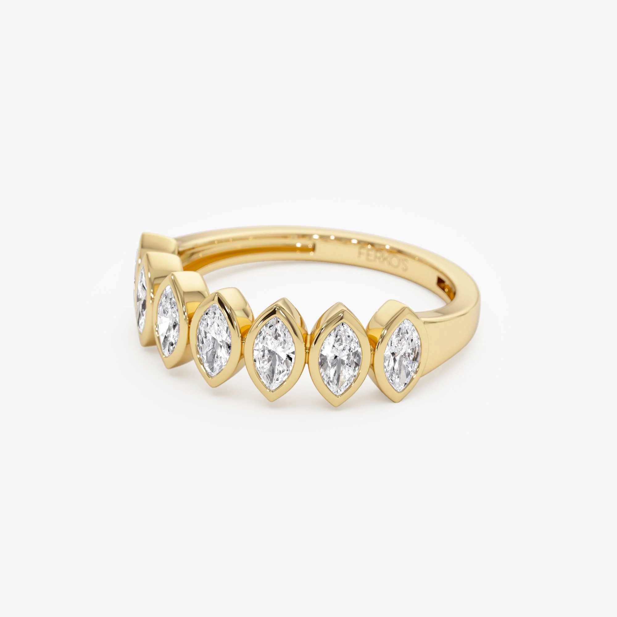 0.90 Ctw 14k Marquise Shaped Lab Grown Diamond Band - Saga - Image 6