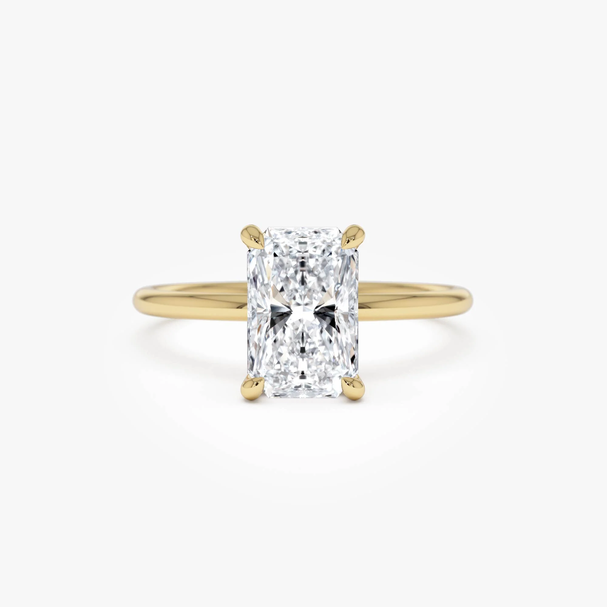 1.50 Ctw 14k Radiant Cut Lab Grown Diamond Hidden Halo Engagement Ring – Aurora