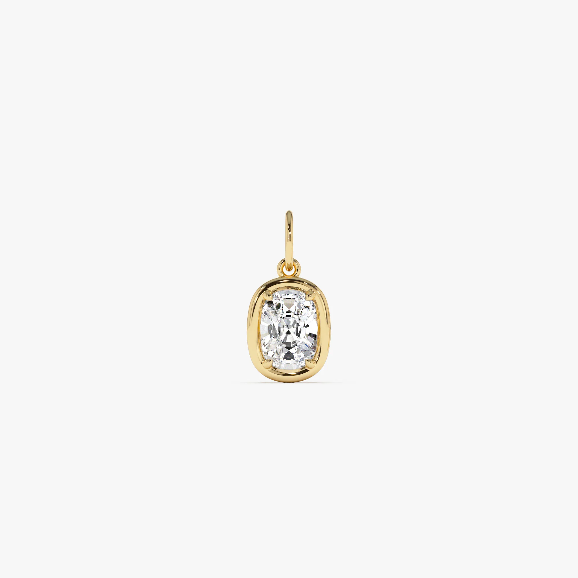 1 CTW 14k  Cushion Cut Lab Grown Diamond Pendant Necklace - Karri - Image 3