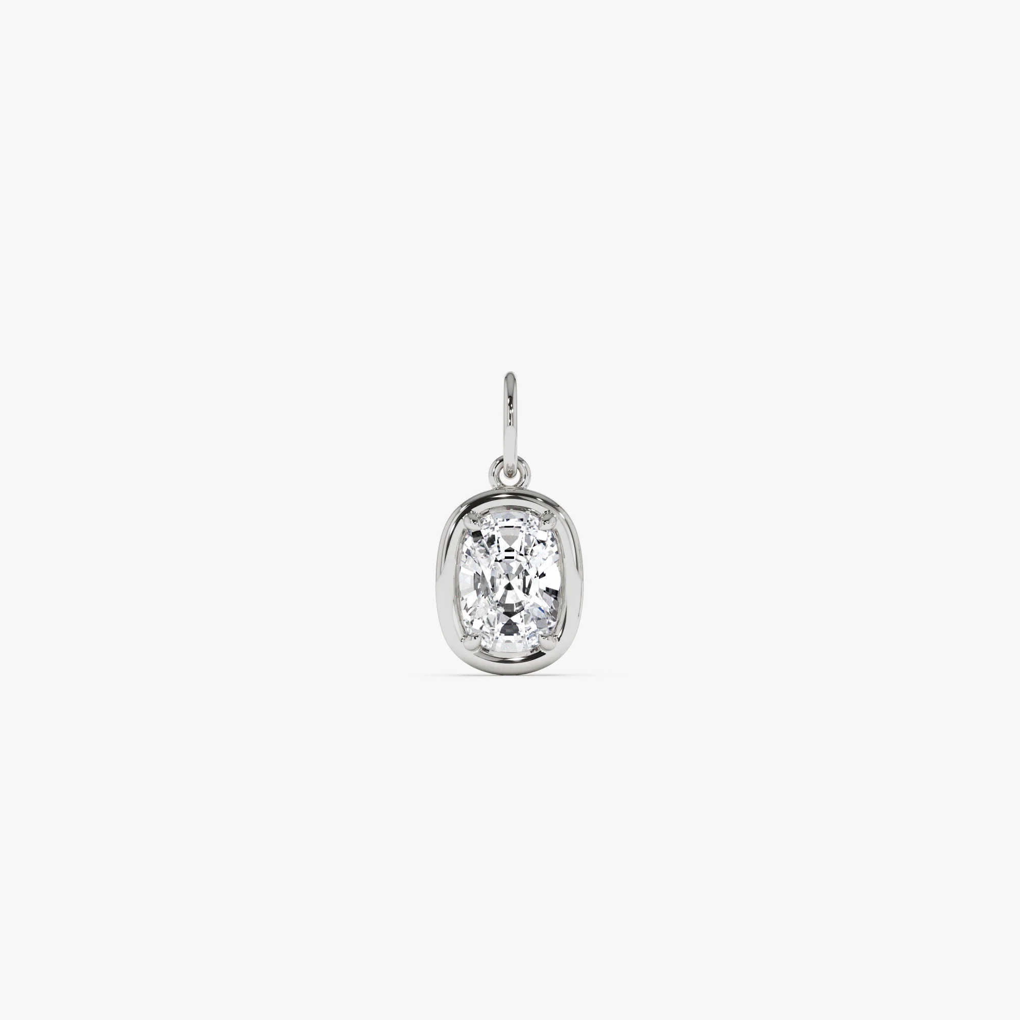 1 CTW 14k  Cushion Cut Lab Grown Diamond Pendant Necklace - Karri - Image 4