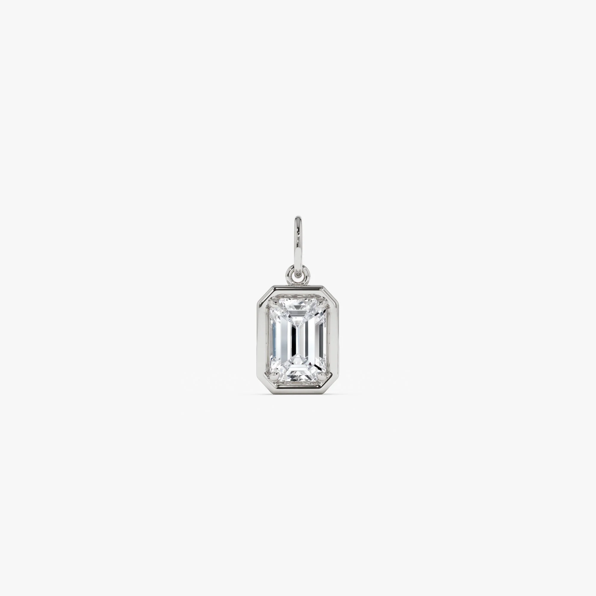 1 CTW 14k  Emerald Cut Lab Grown Diamond Pendant Necklace - Jarra - Image 4