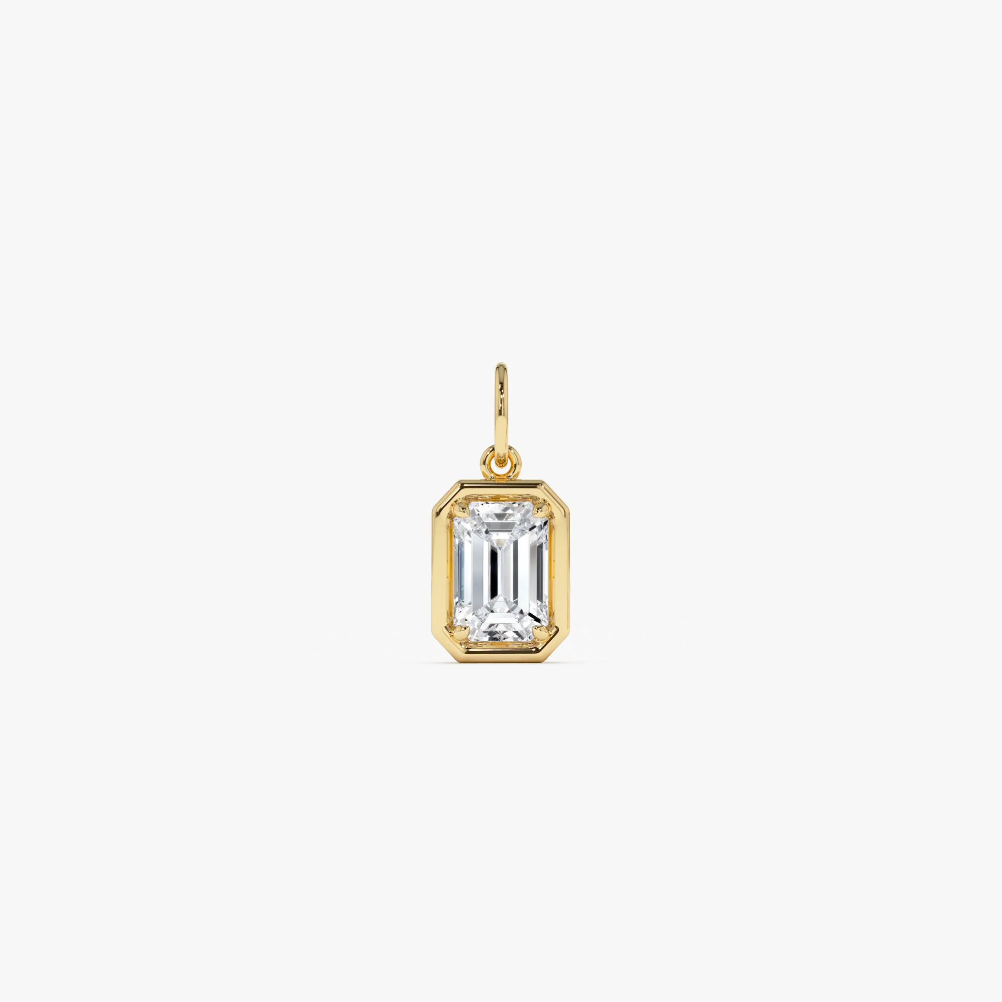 1 CTW 14k  Emerald Cut Lab Grown Diamond Pendant Necklace - Jarra - Image 5