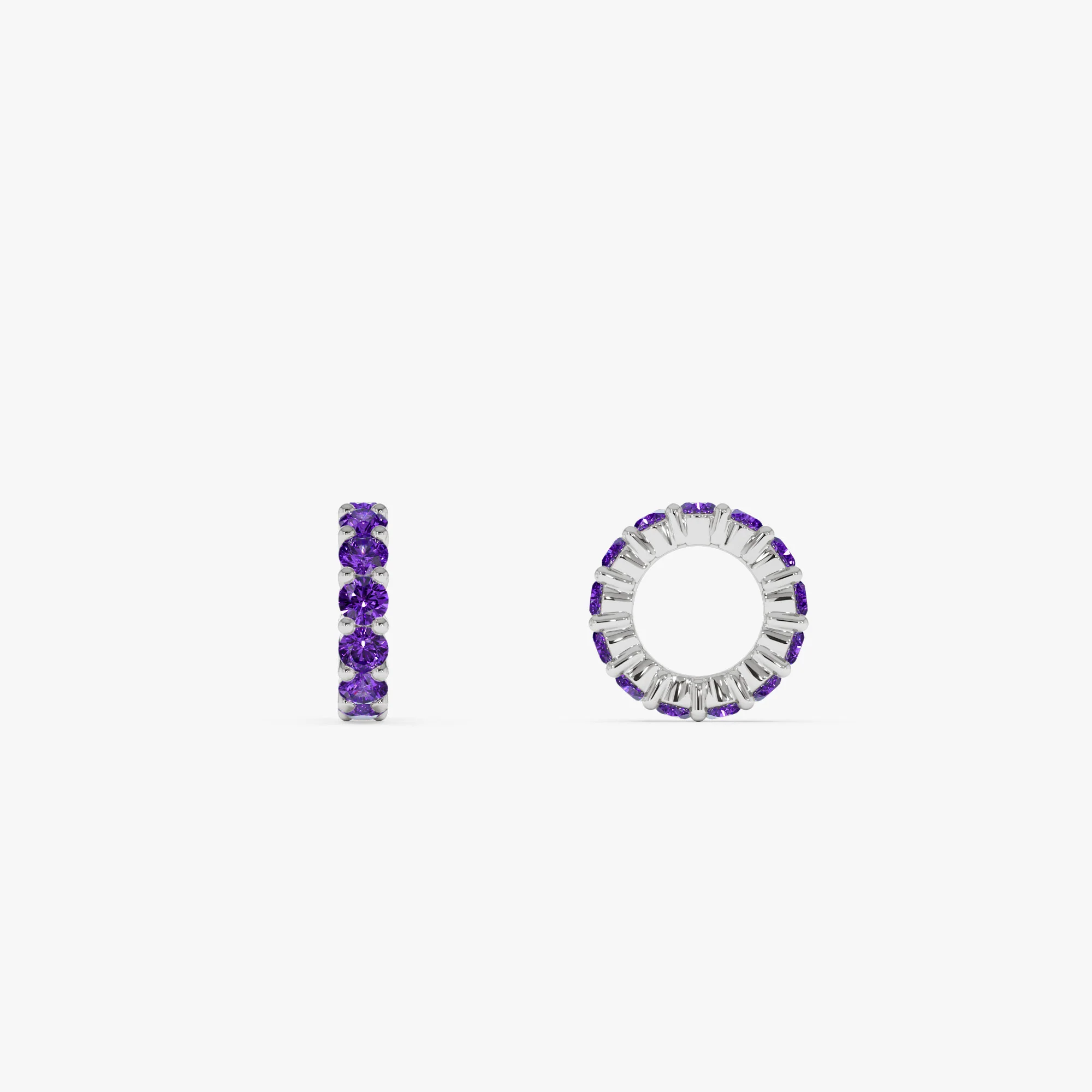 14k Amethyst Rondelle Charm - Image 6