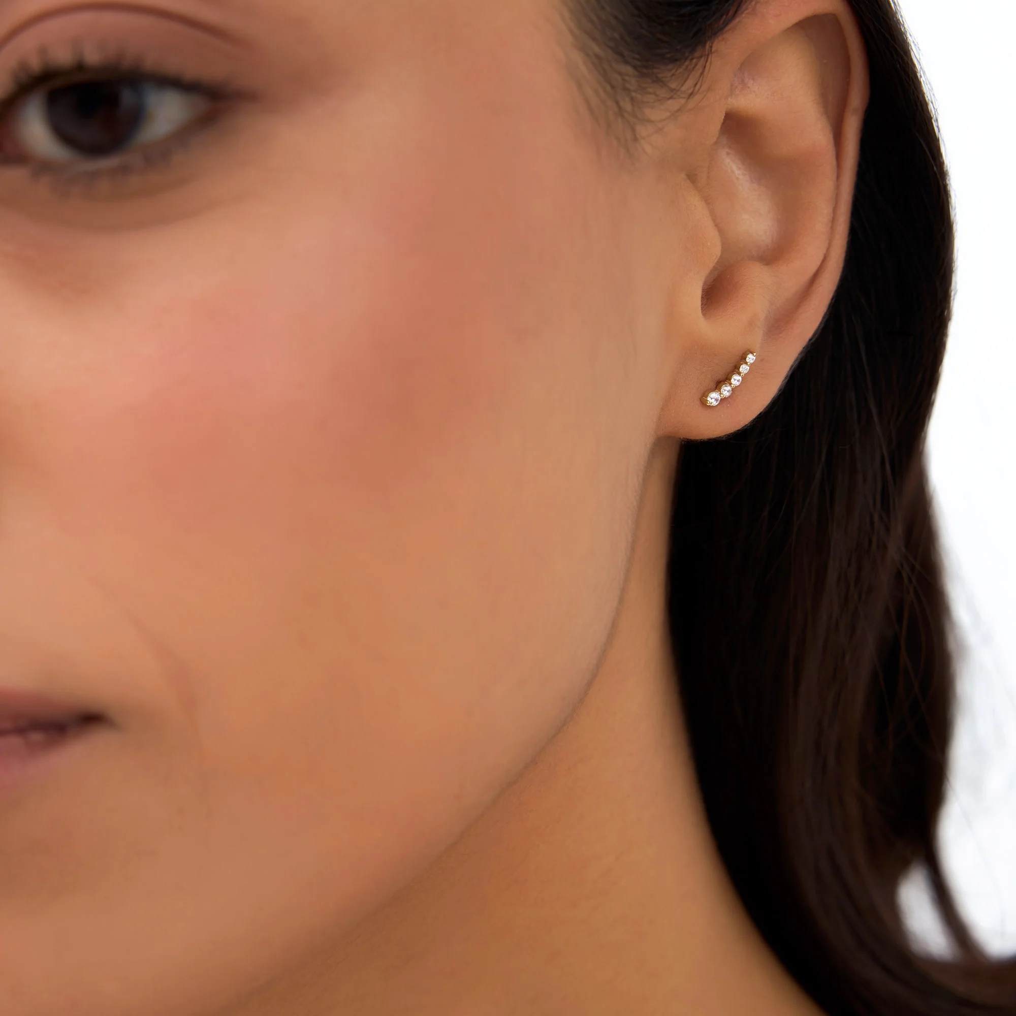 14k Diamond Crawler Studs - Image 2