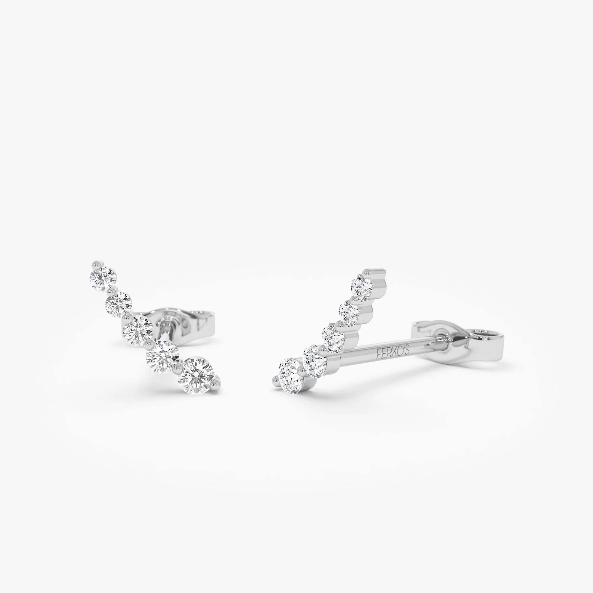 14k Diamond Crawler Studs - Image 6