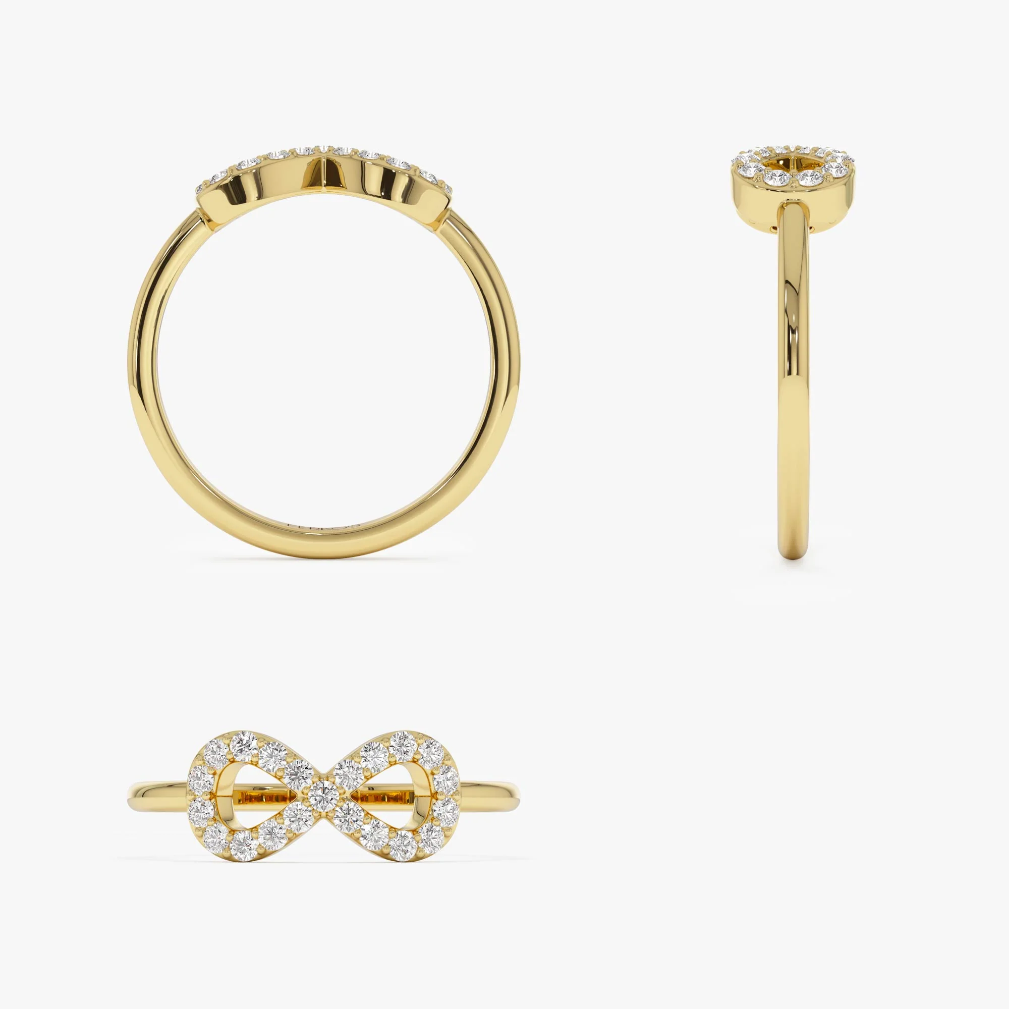 14k Diamond Infinity Symbol Ring - Image 8