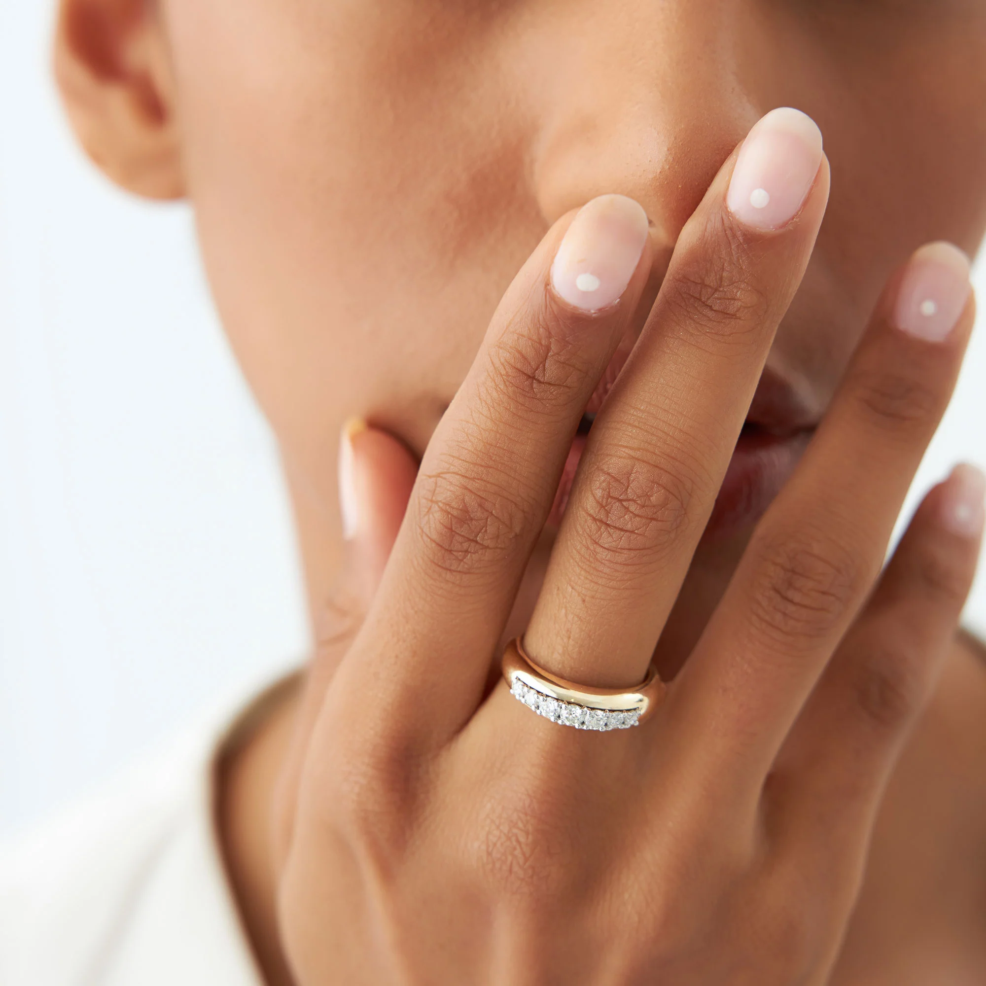 14k Dome Diamond Ring - Image 4