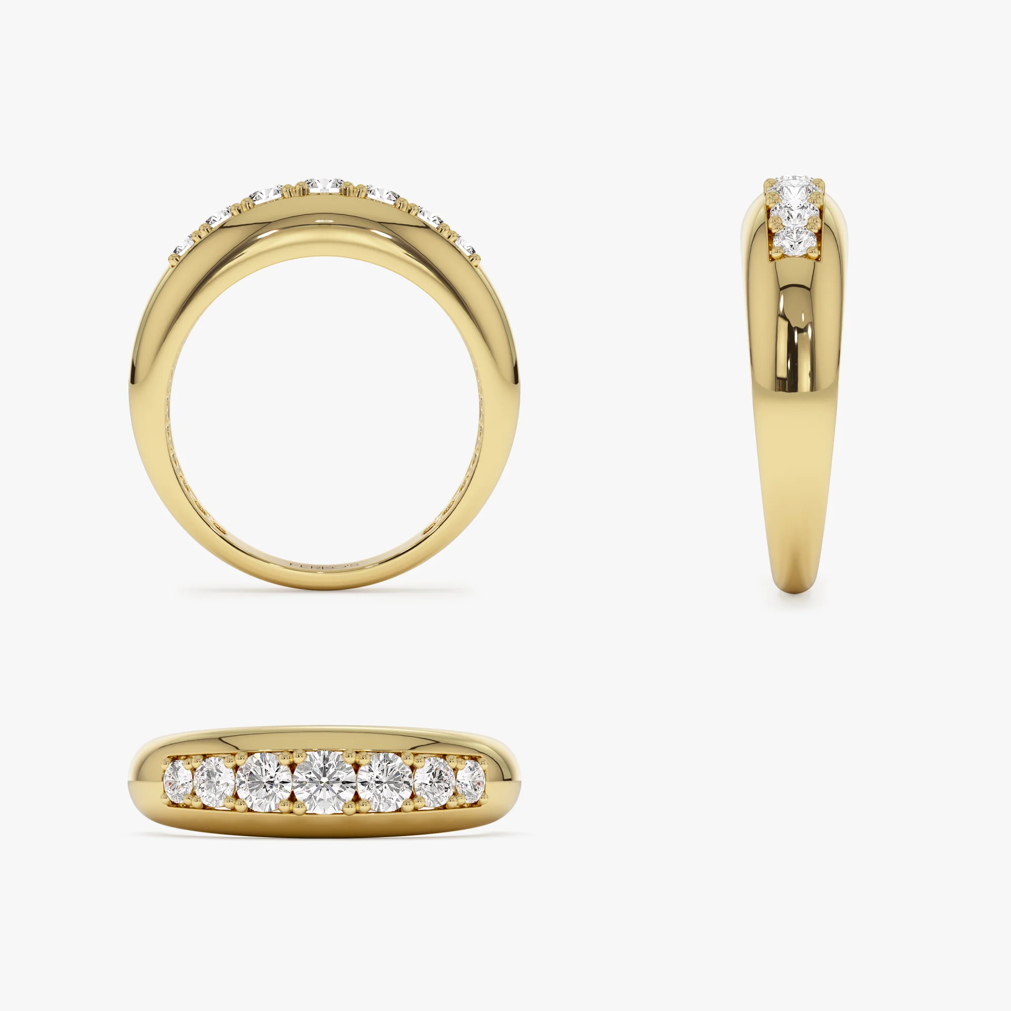 14k Dome Diamond Ring - Image 9
