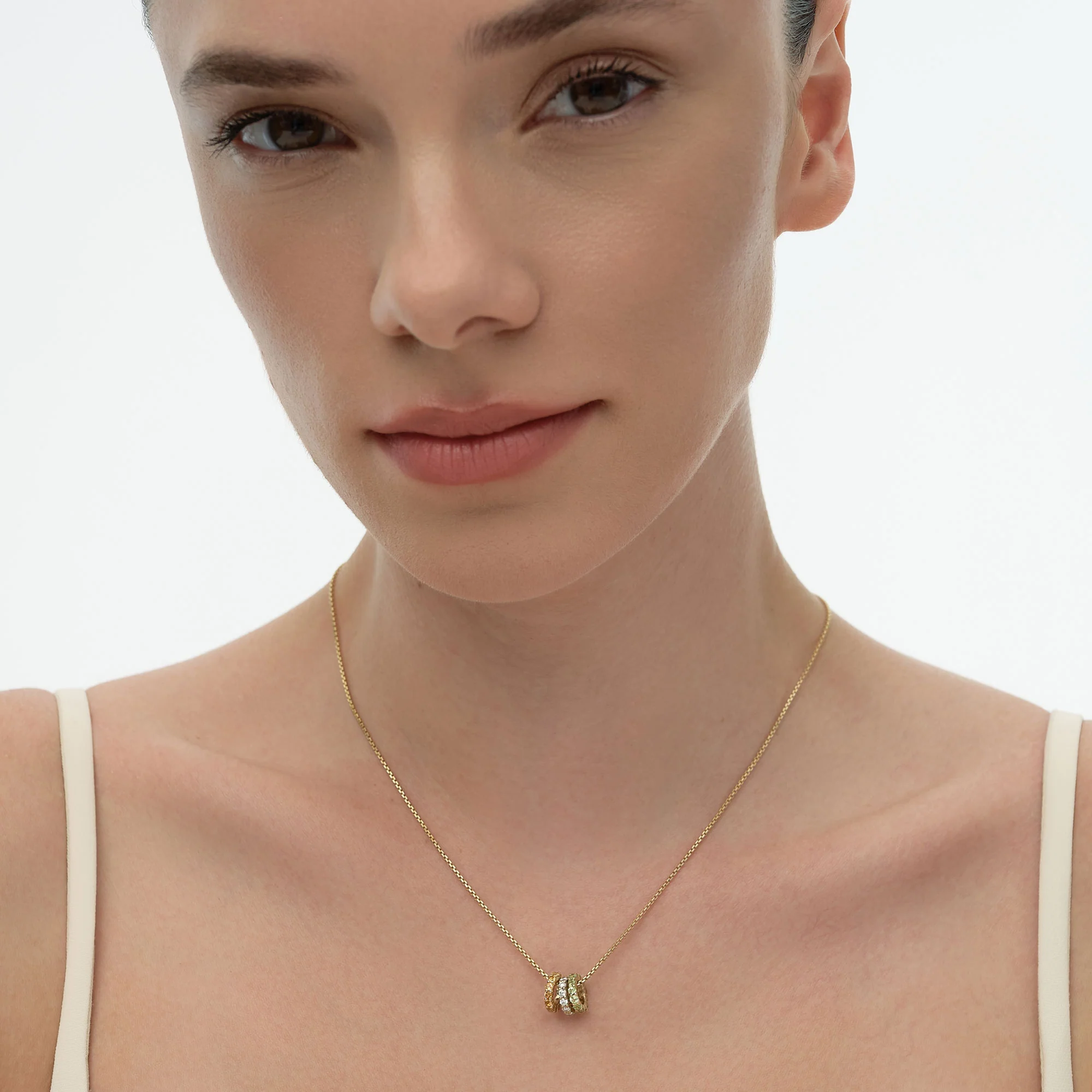 14k Garnet Rondelle Charm - Image 4