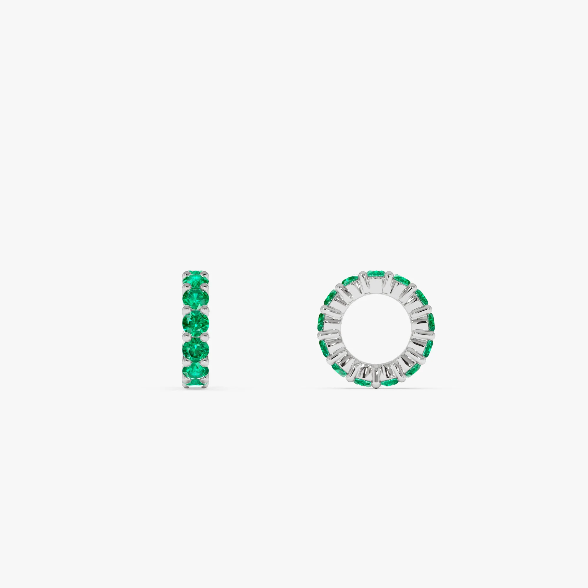 14k Emerald Rondelle Charm - Image 6