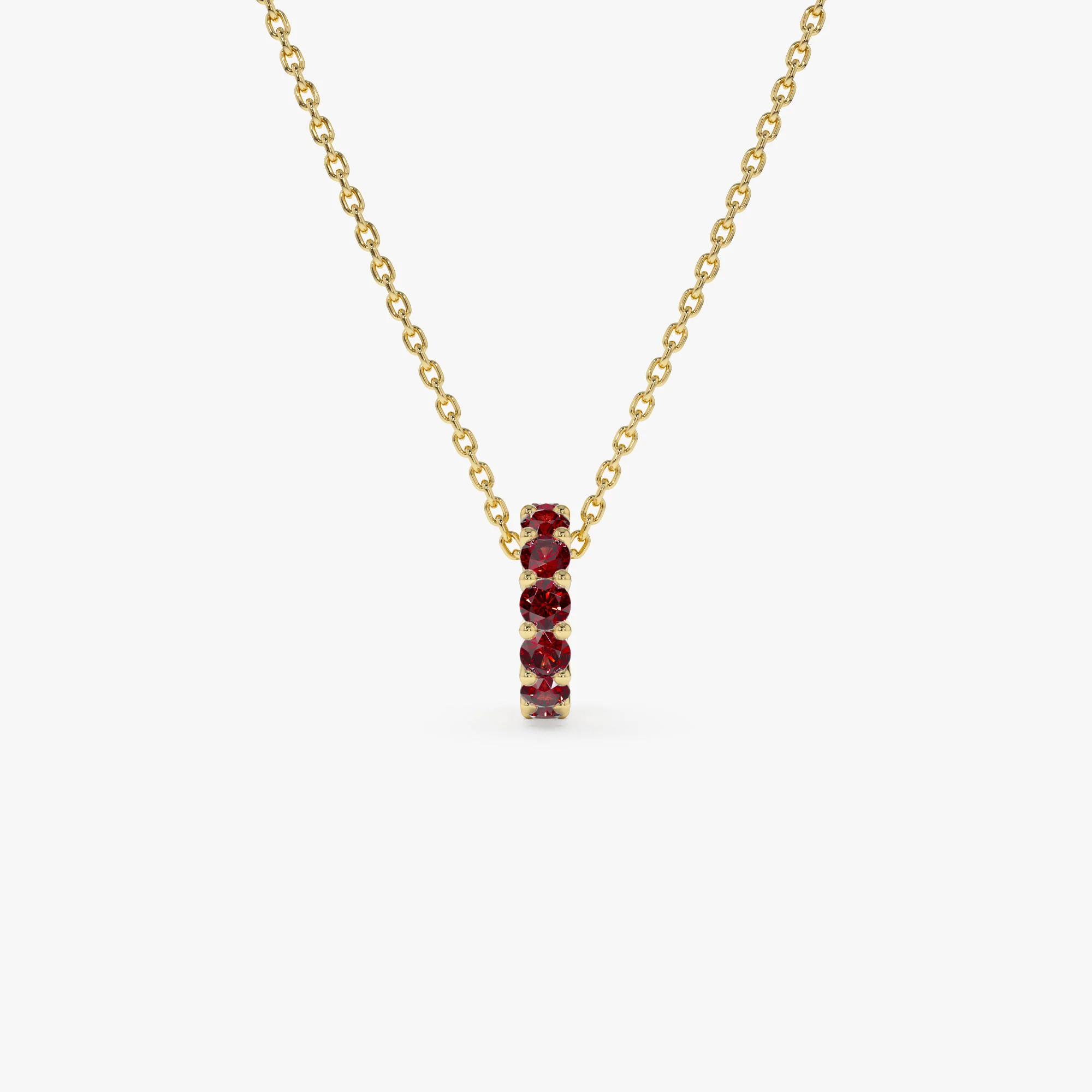 14k Garnet Rondelle Charm - Image 7