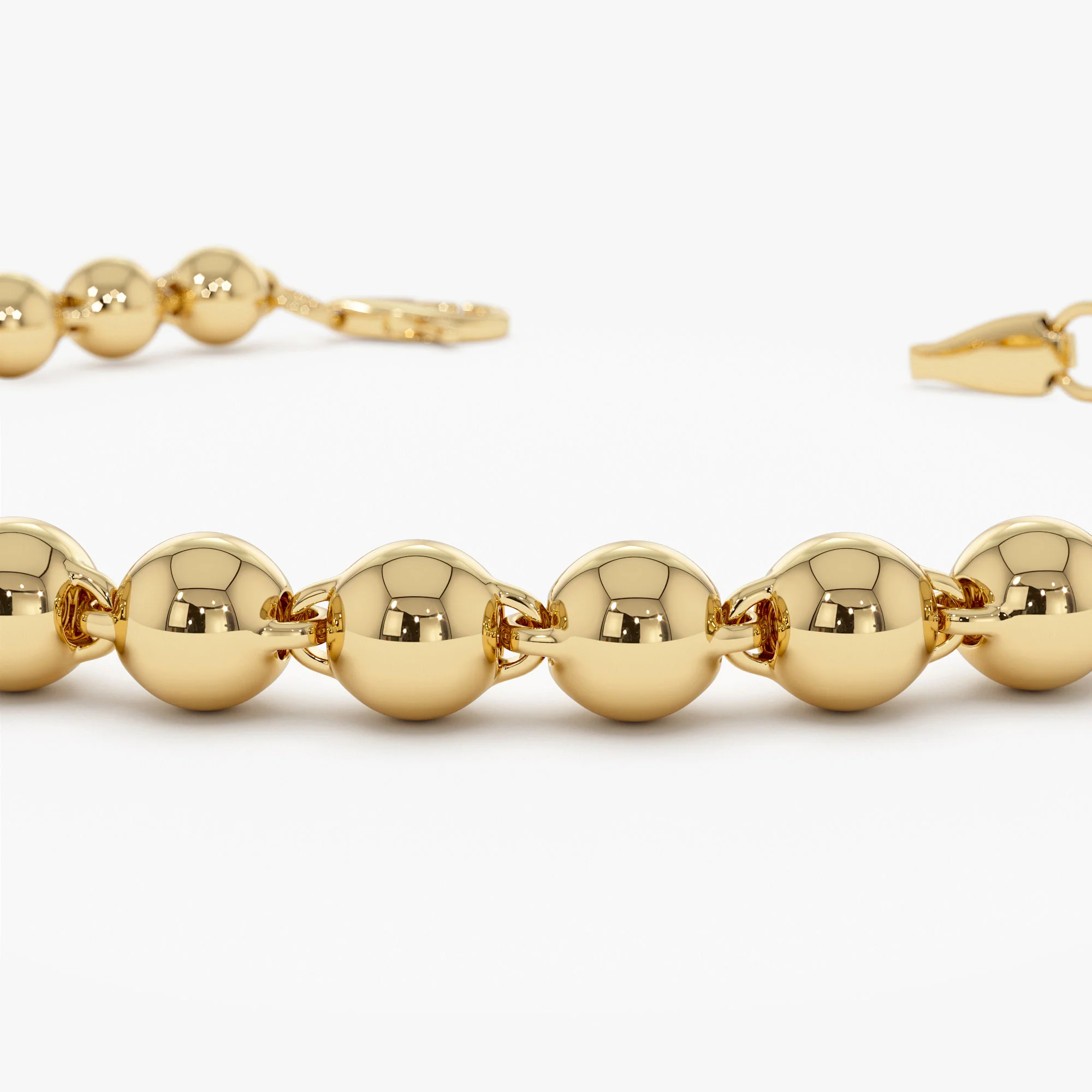 14K Gold 5 MM Bead Bracelet - Image 9
