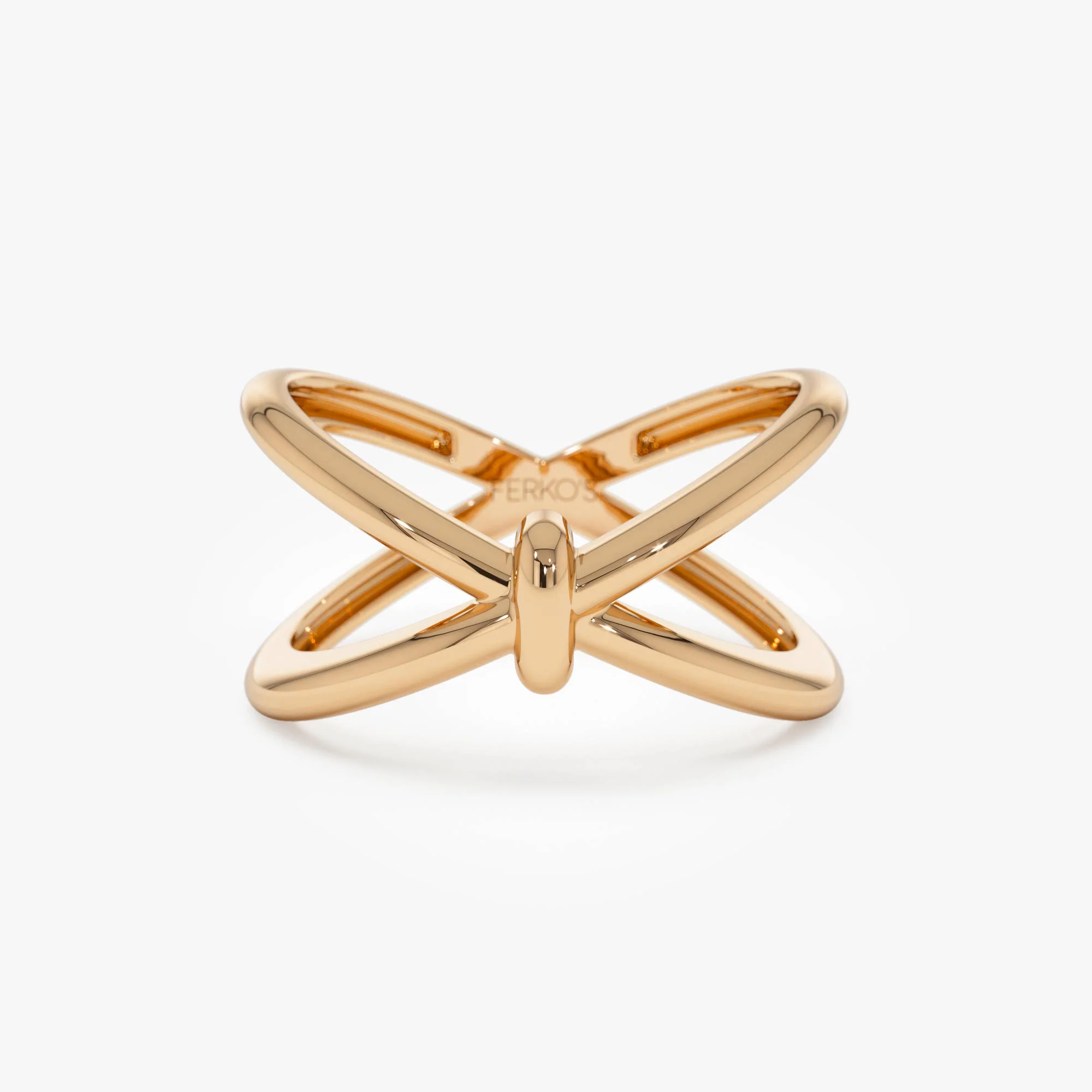 14K Gold Crossover Band - Image 6