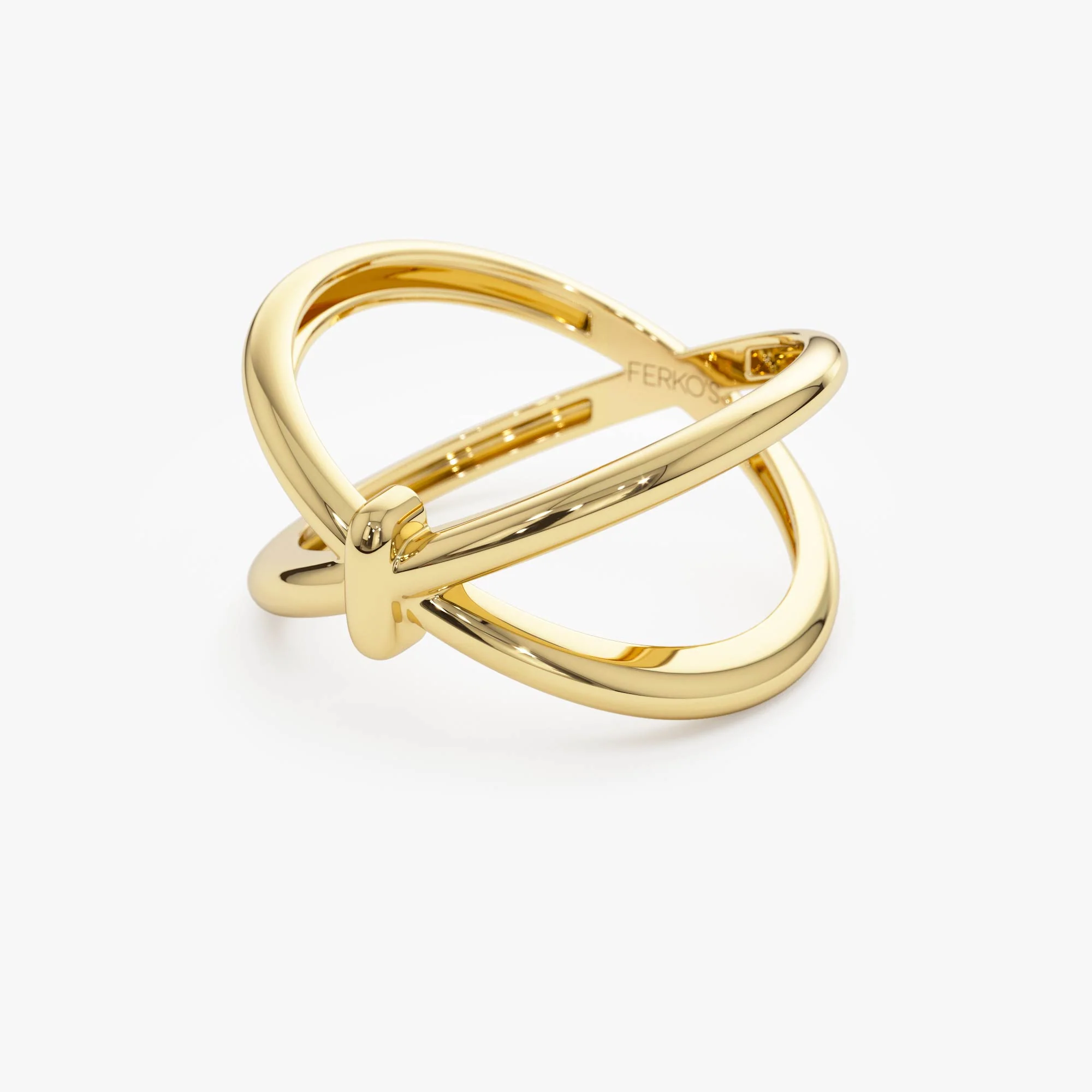 14K Gold Crossover Band - Image 8