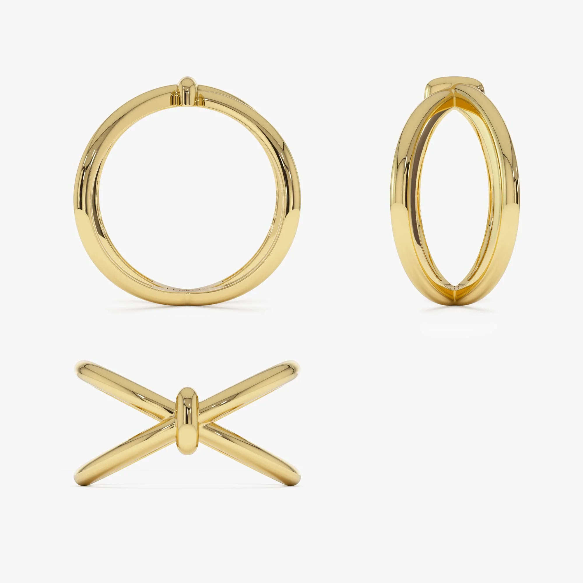 14K Gold Crossover Band - Image 9
