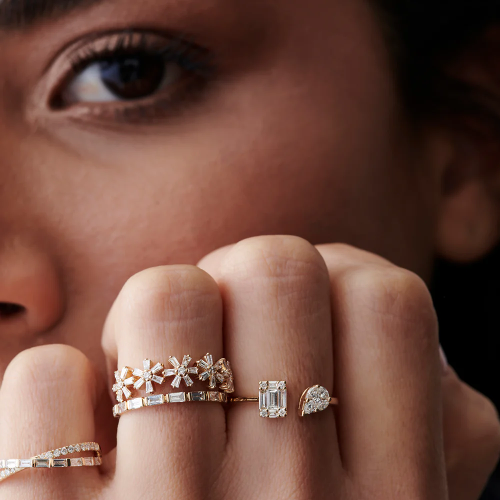 14k Gold Illusion Setting Diamond Toi et Moi Ring - Image 3