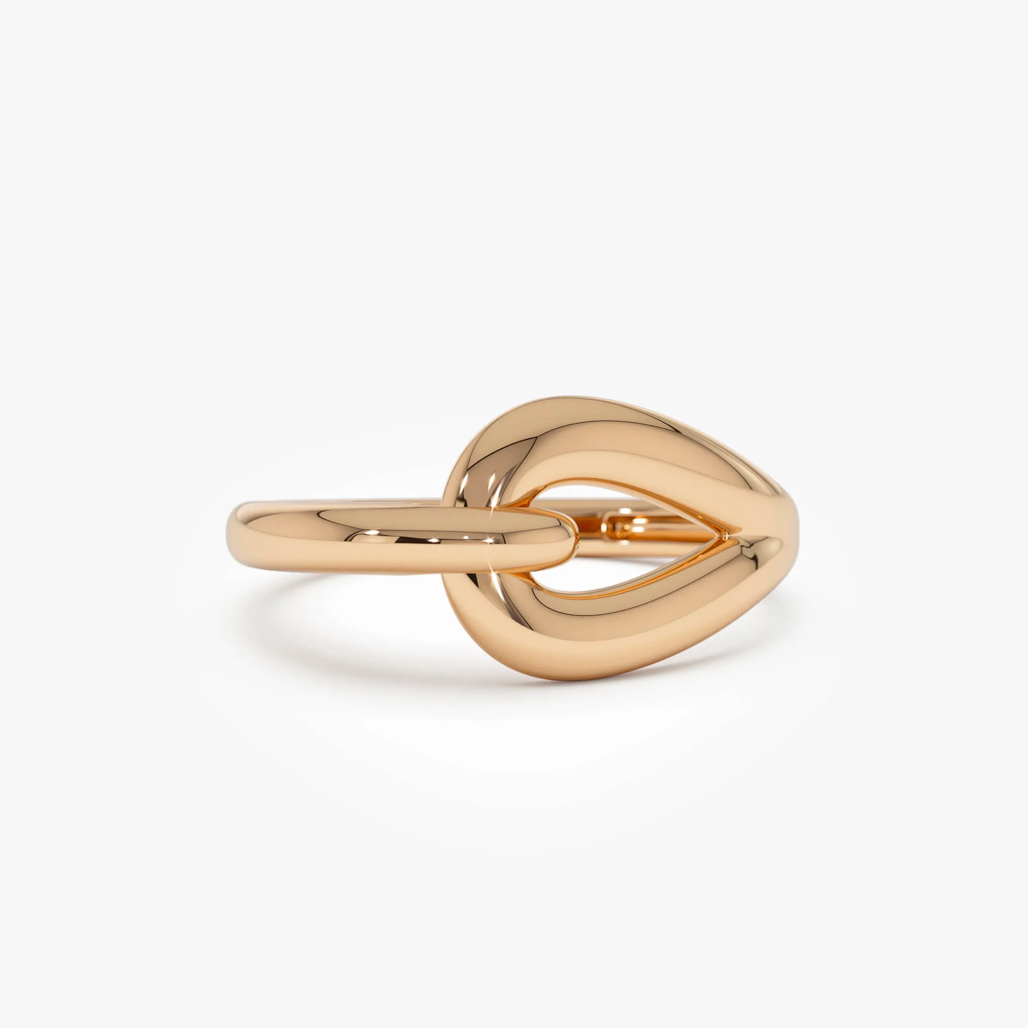 14k Gold Modern Knot Ring - Image 6