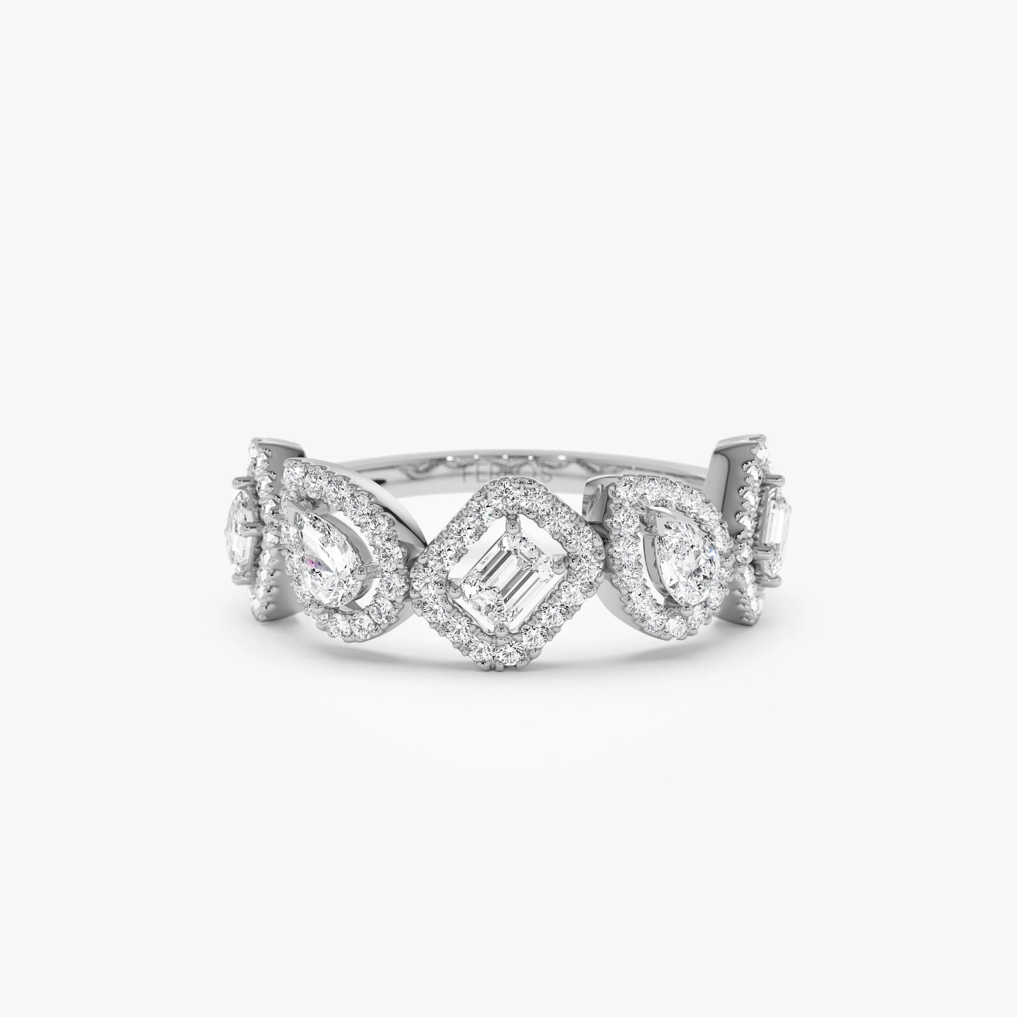 14K Gold Multi-Shaped Diamond Band - Image 4