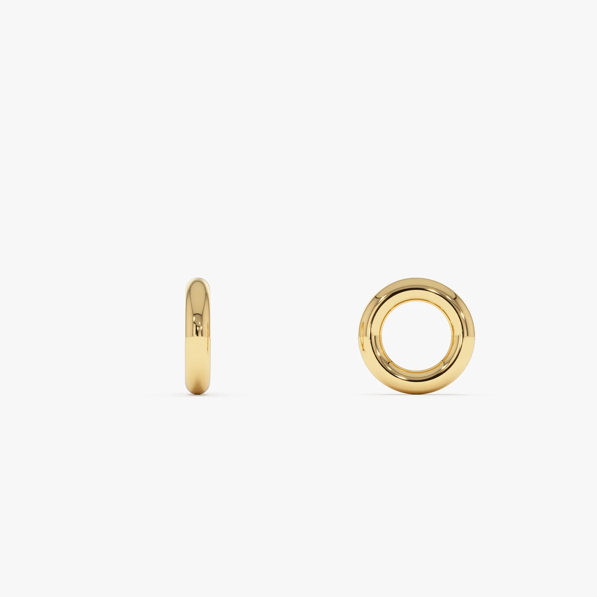 14K Gold Open Rondelle Charm – 2MM