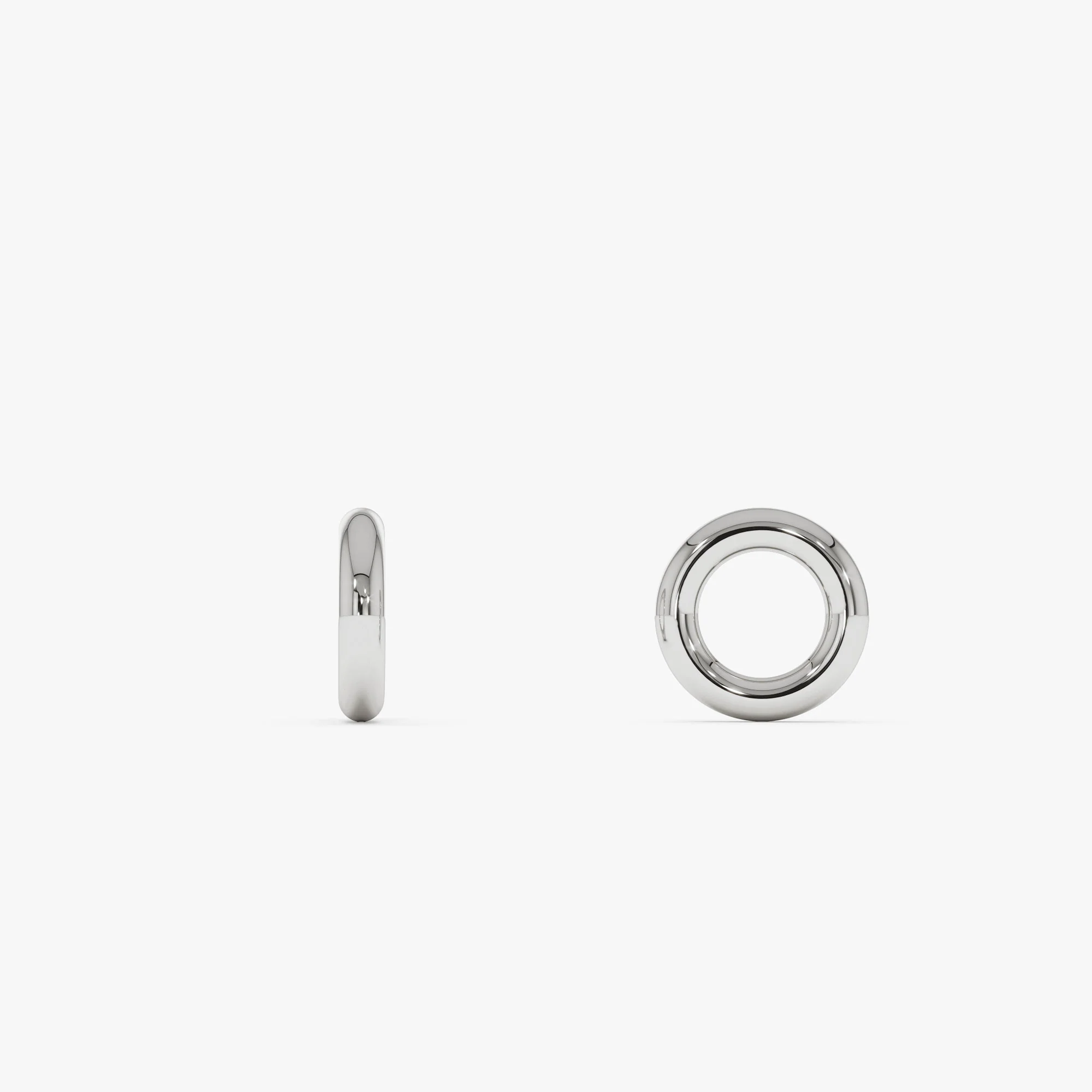 14K Gold Open Rondelle Charm – 2MM - Image 2