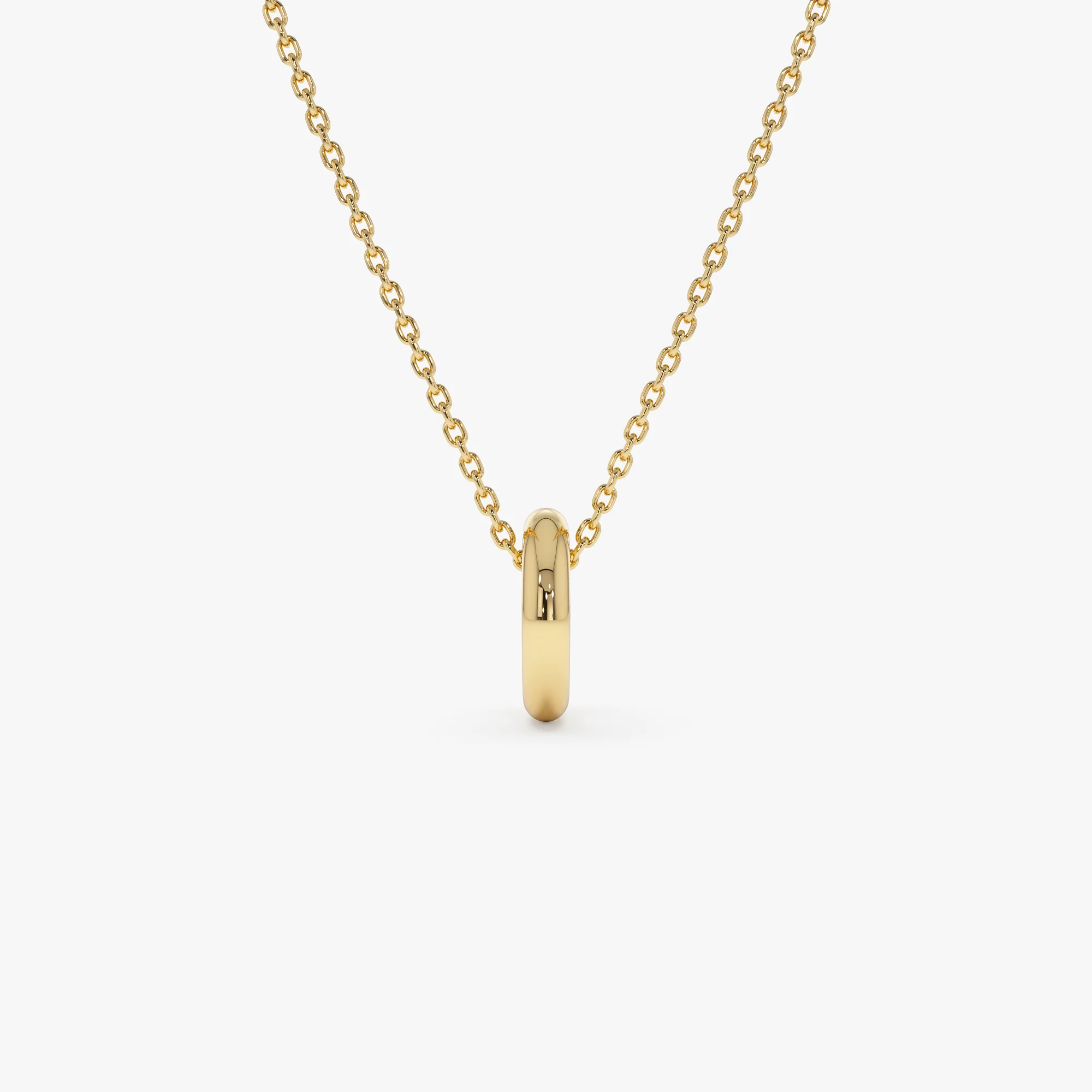 14K Gold Open Rondelle Charm – 2MM - Image 4
