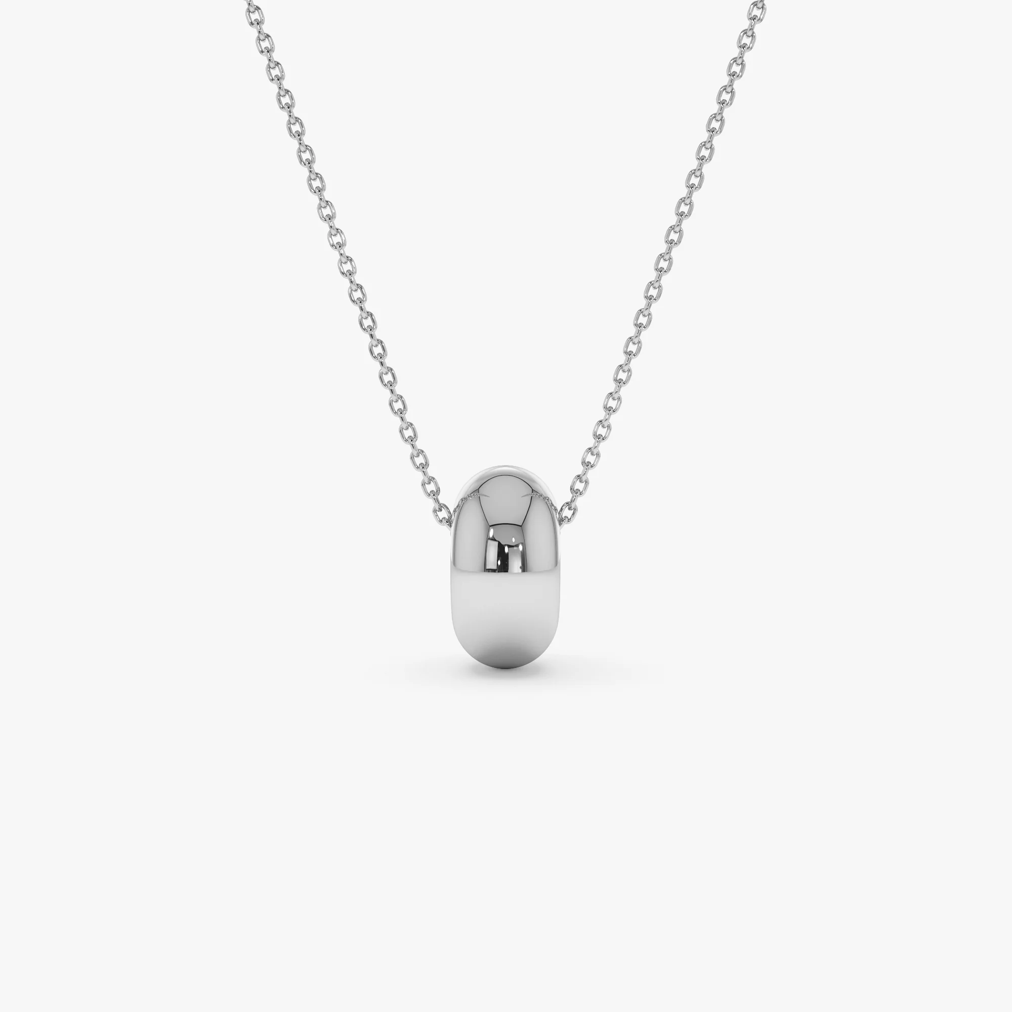 14K Gold Polished Rondelle Charm - 6MM - Image 2