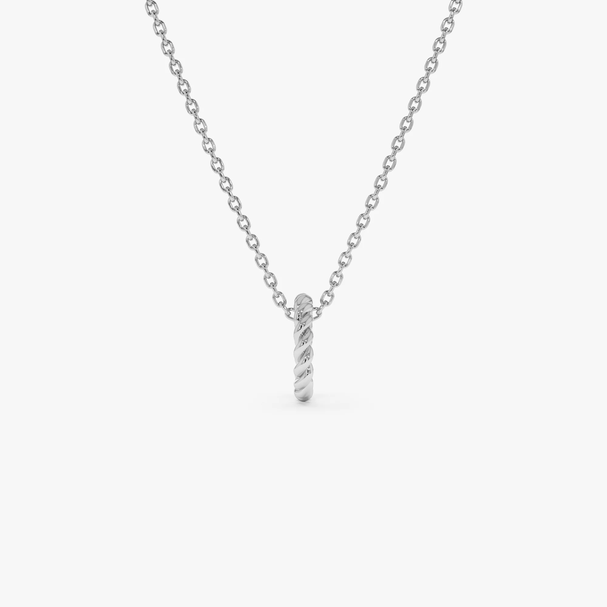 14K Gold Rope Rondelle Charm – 1.5MM - Image 4