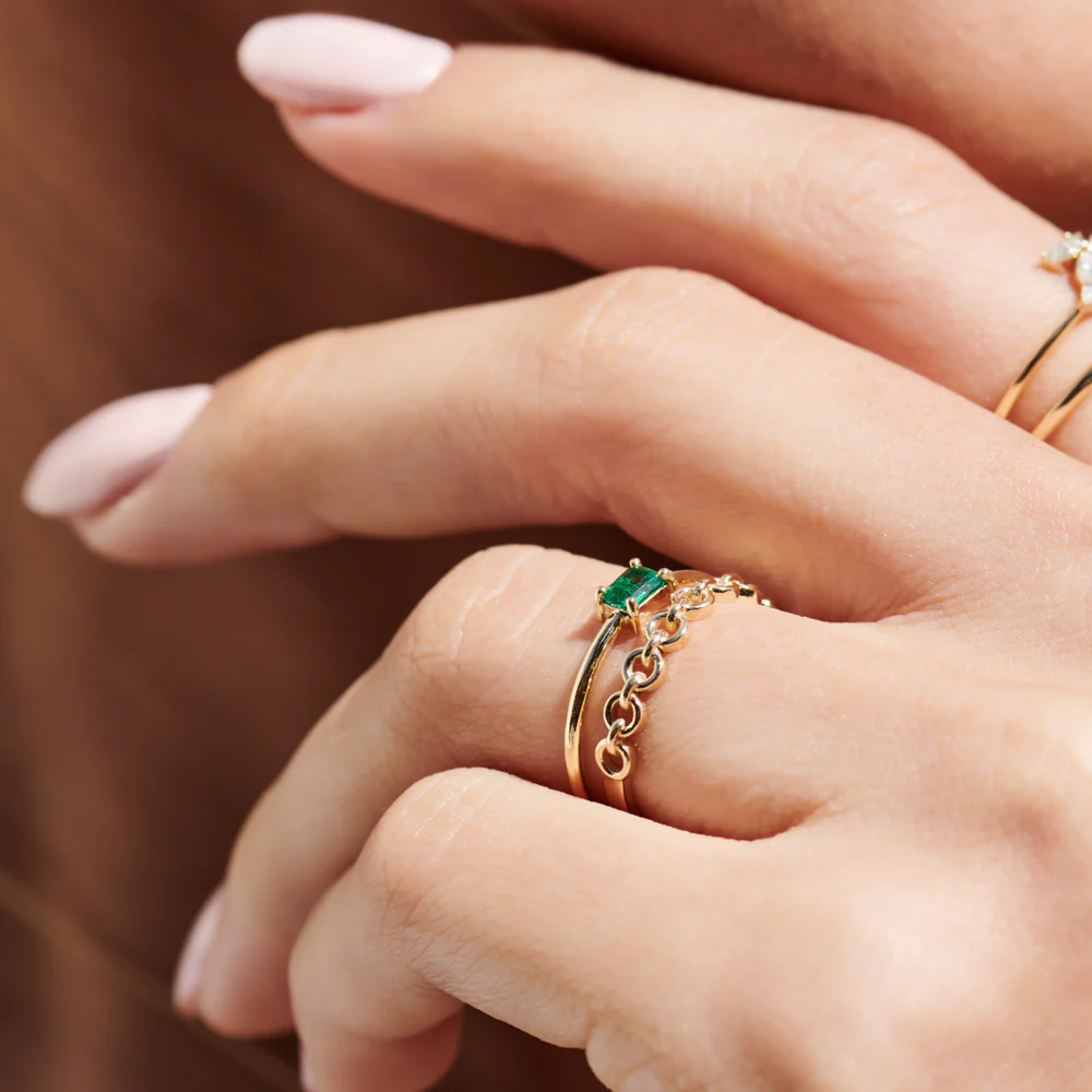 14K Gold Stackable Dainty Ring - Image 4