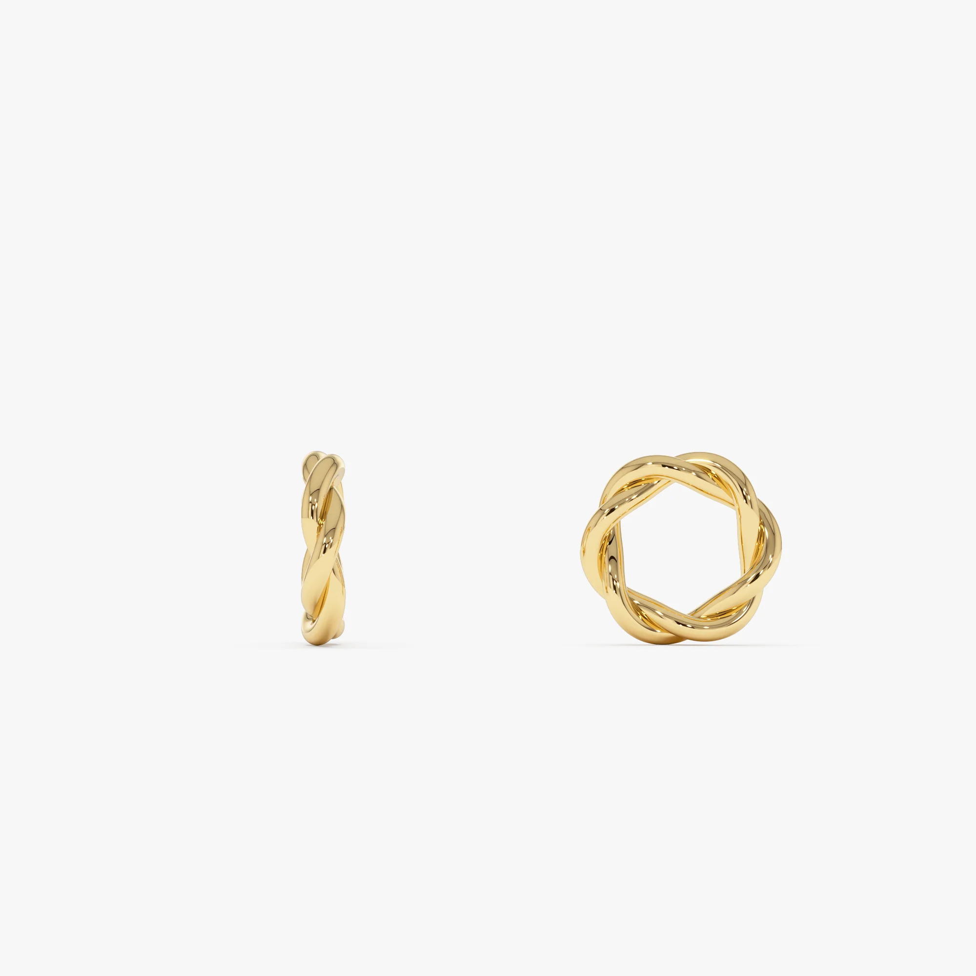 14K Gold Twisted Rondelle Charm – 2MM