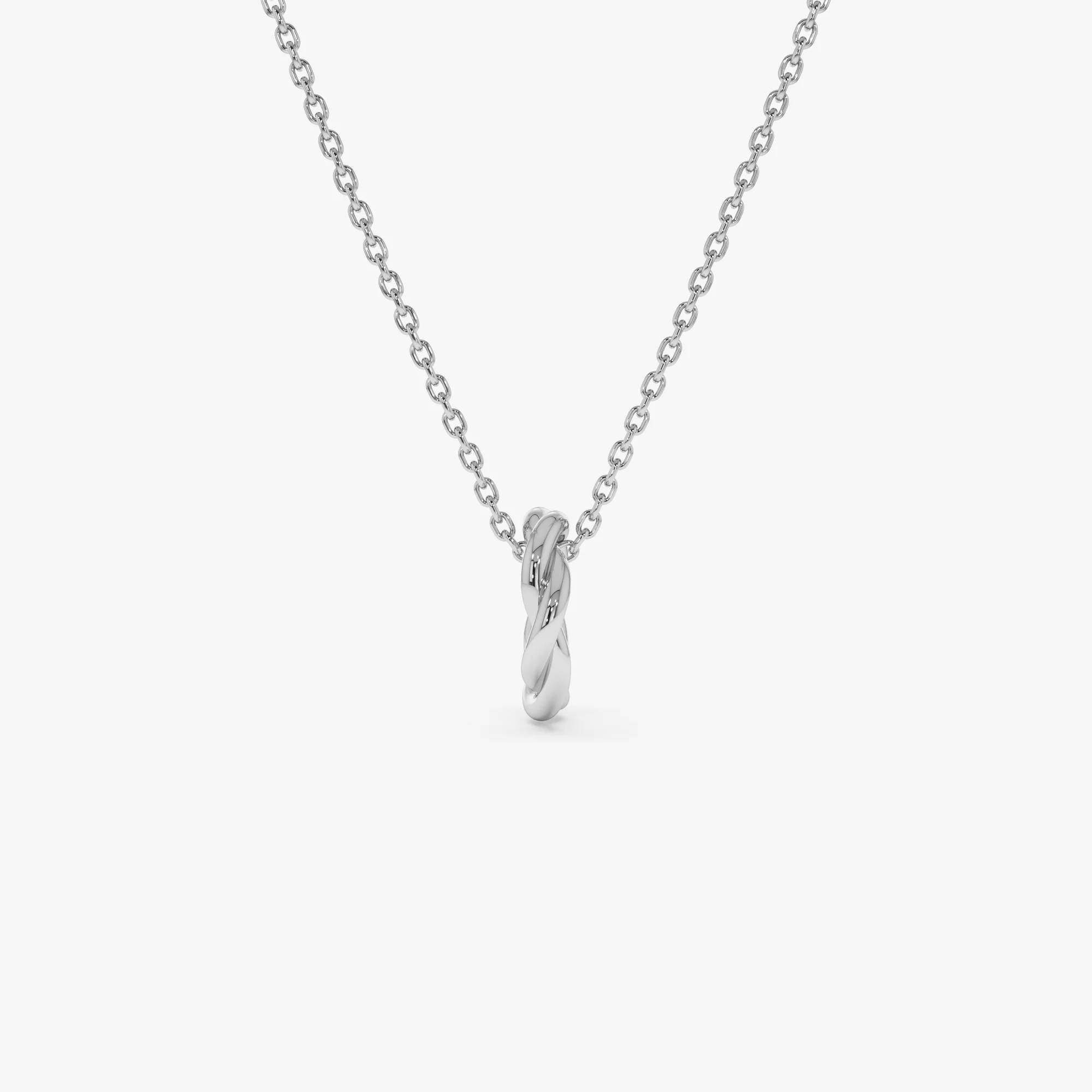 14K Gold Twisted Rondelle Charm – 2MM - Image 2