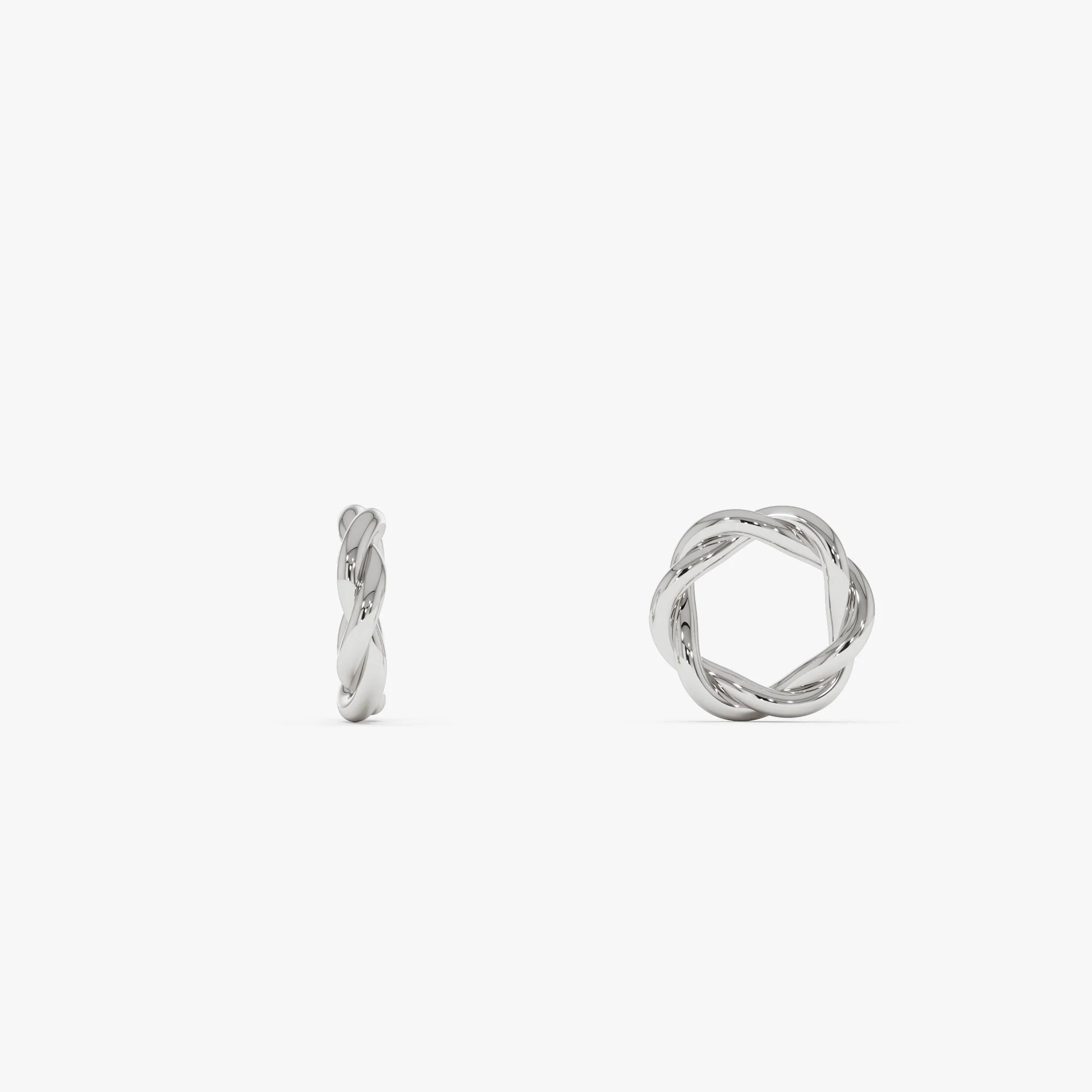 14K Gold Twisted Rondelle Charm – 2MM - Image 3