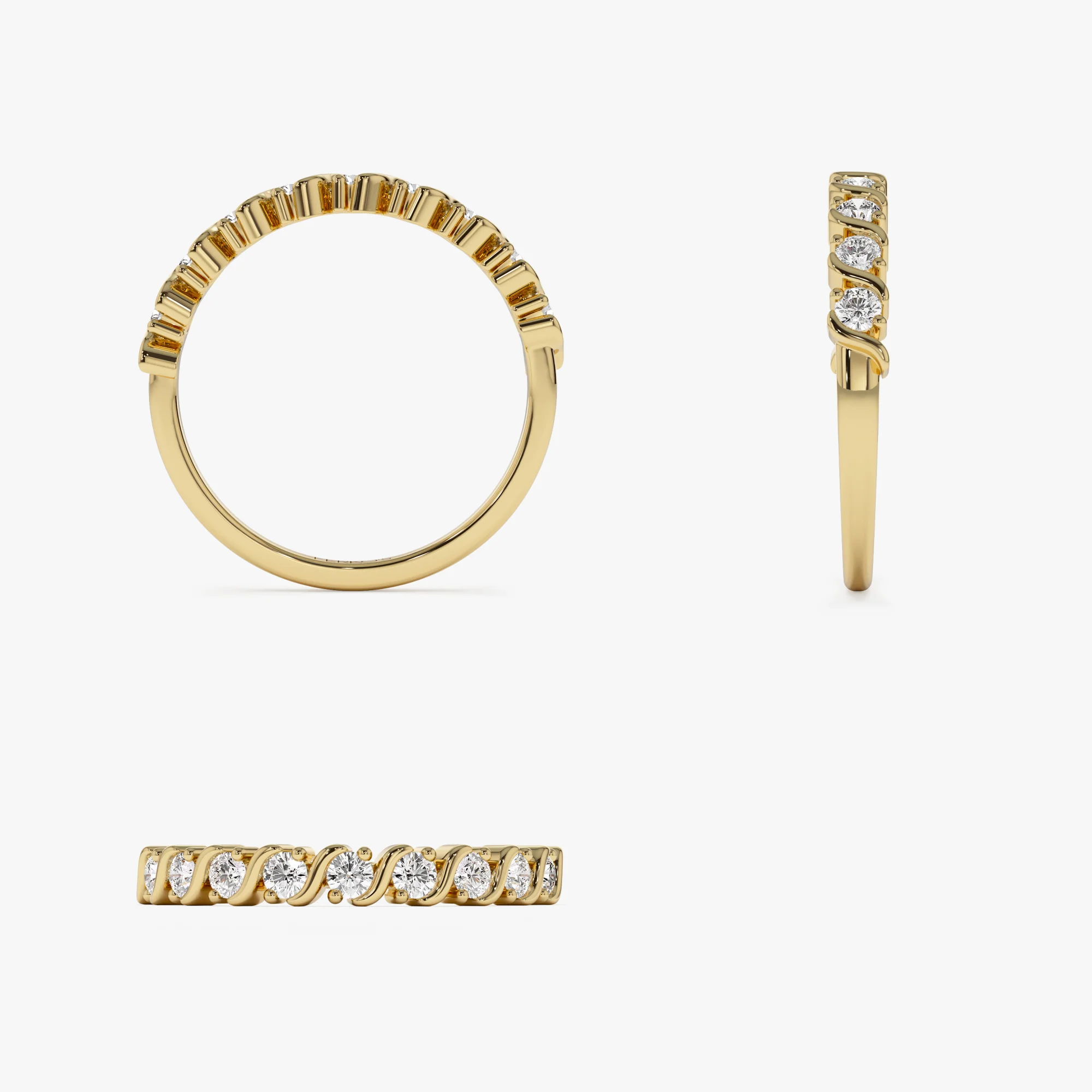 14K Gold Womens Diamond Wedding Ring - Image 9