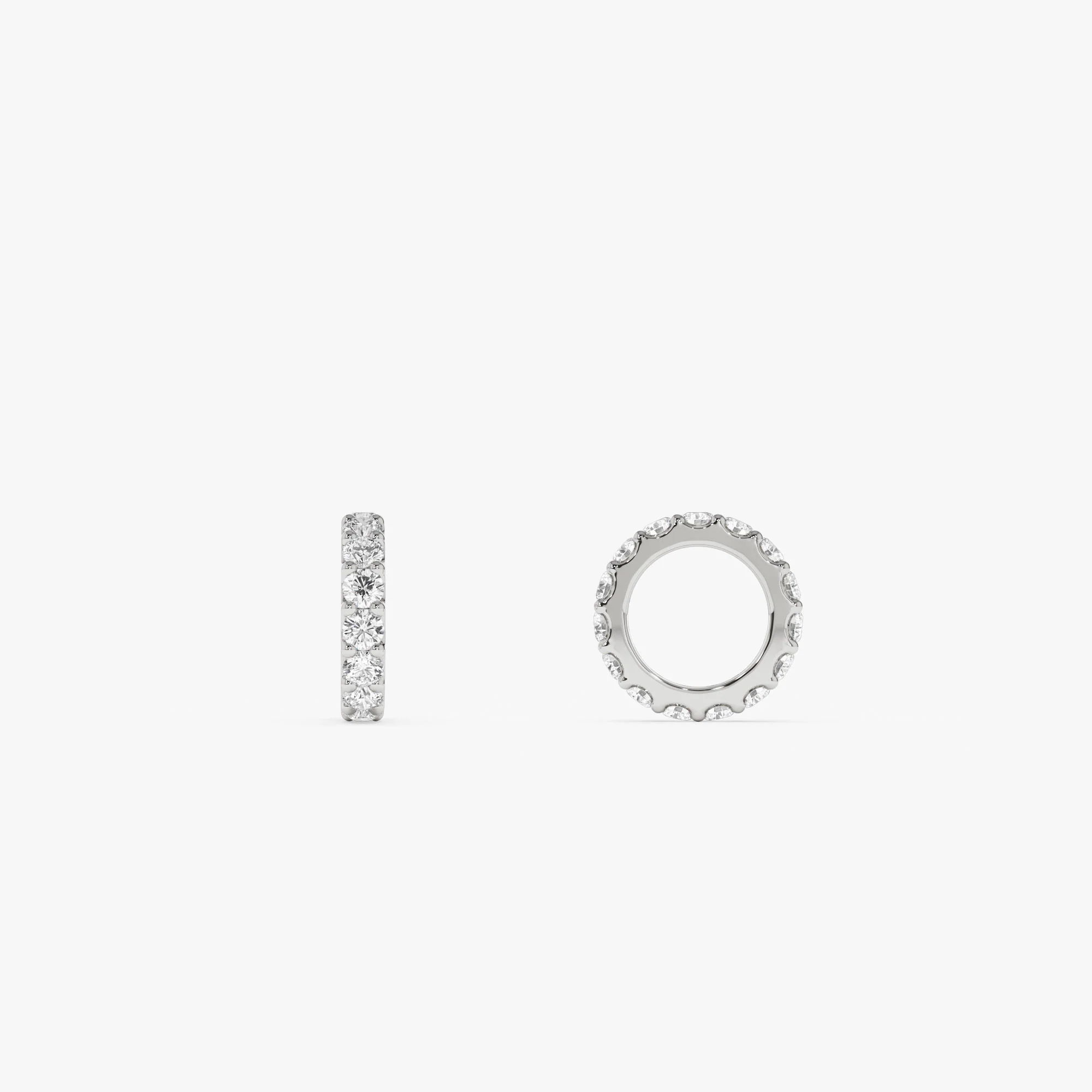 14k Mini Rondelle Charm in Lab Grown Diamond - Image 6