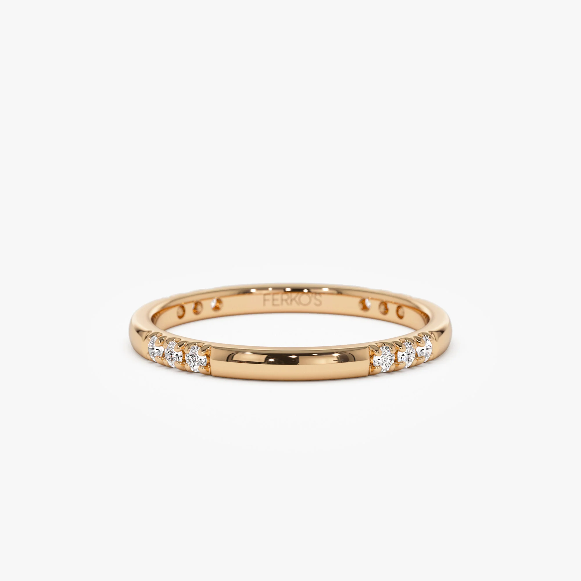 14k Multi Station Diamond Eternity Ring - Image 5