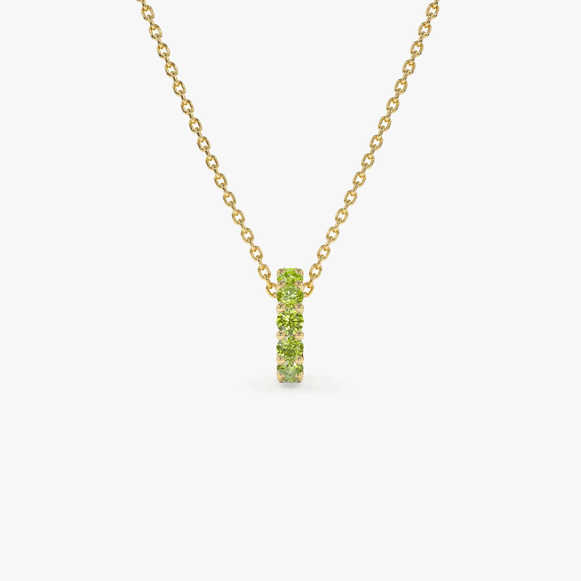 14k Peridot Rondelle Charm - Image 6