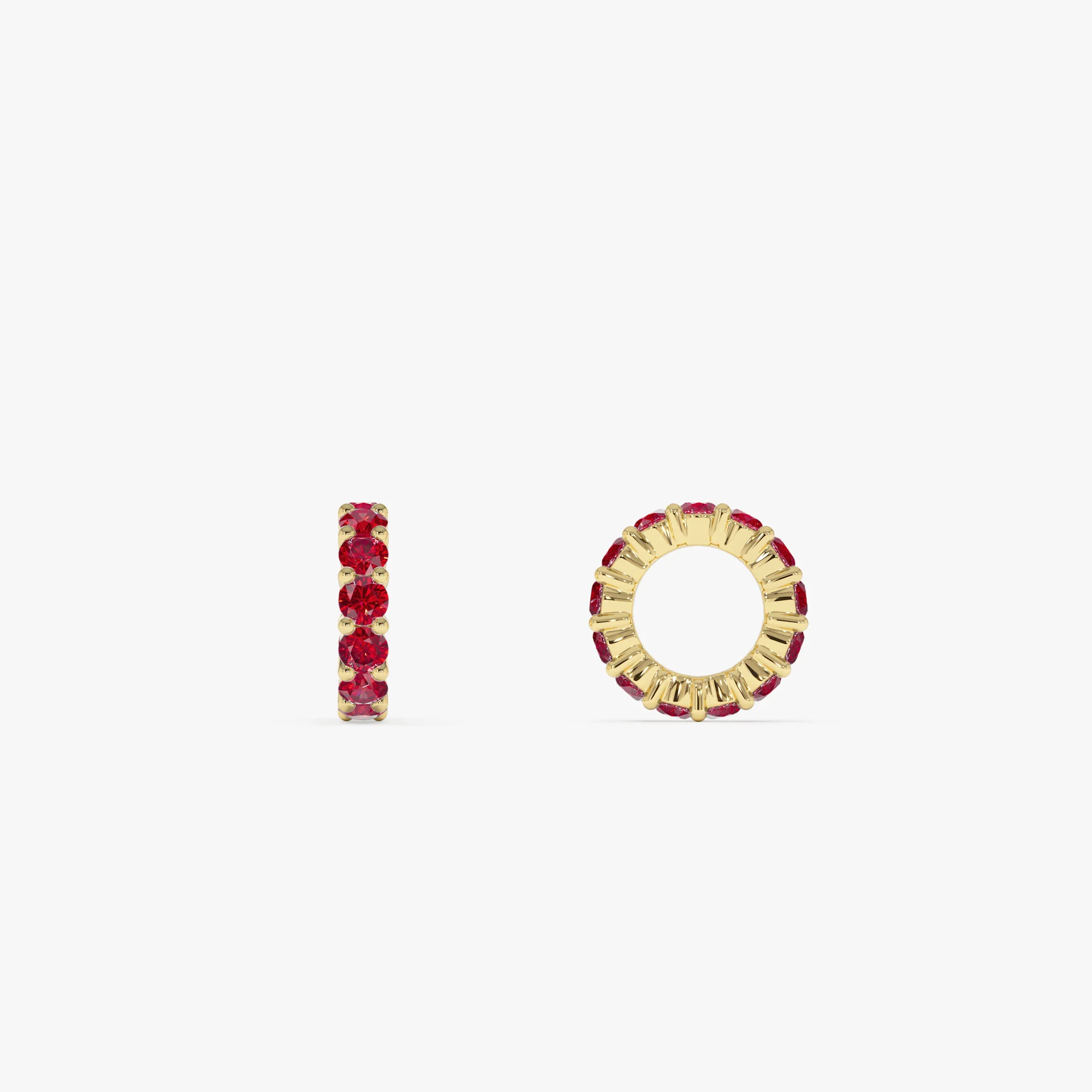 14k Ruby Rondelle Charm