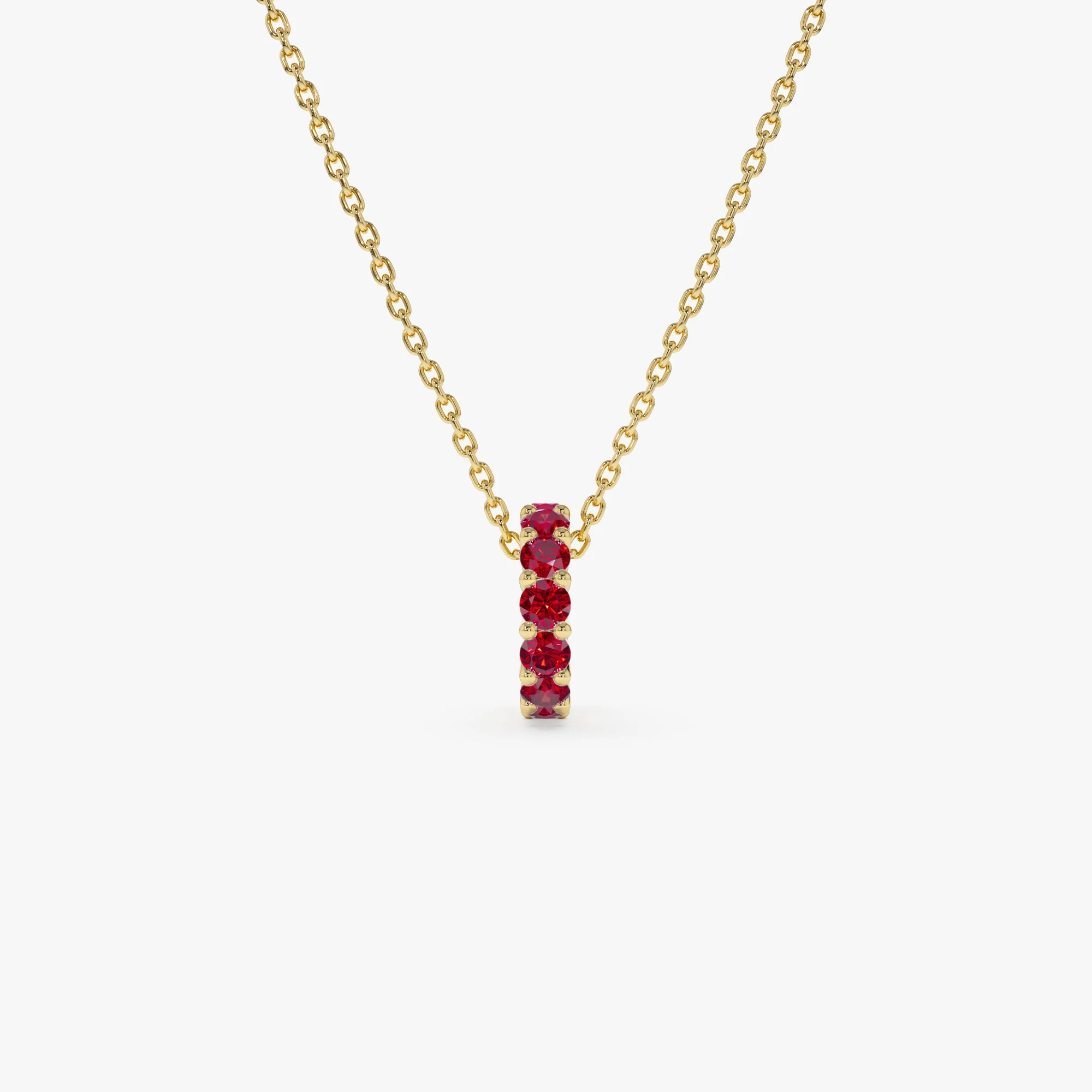 14k Ruby Rondelle Charm - Image 7
