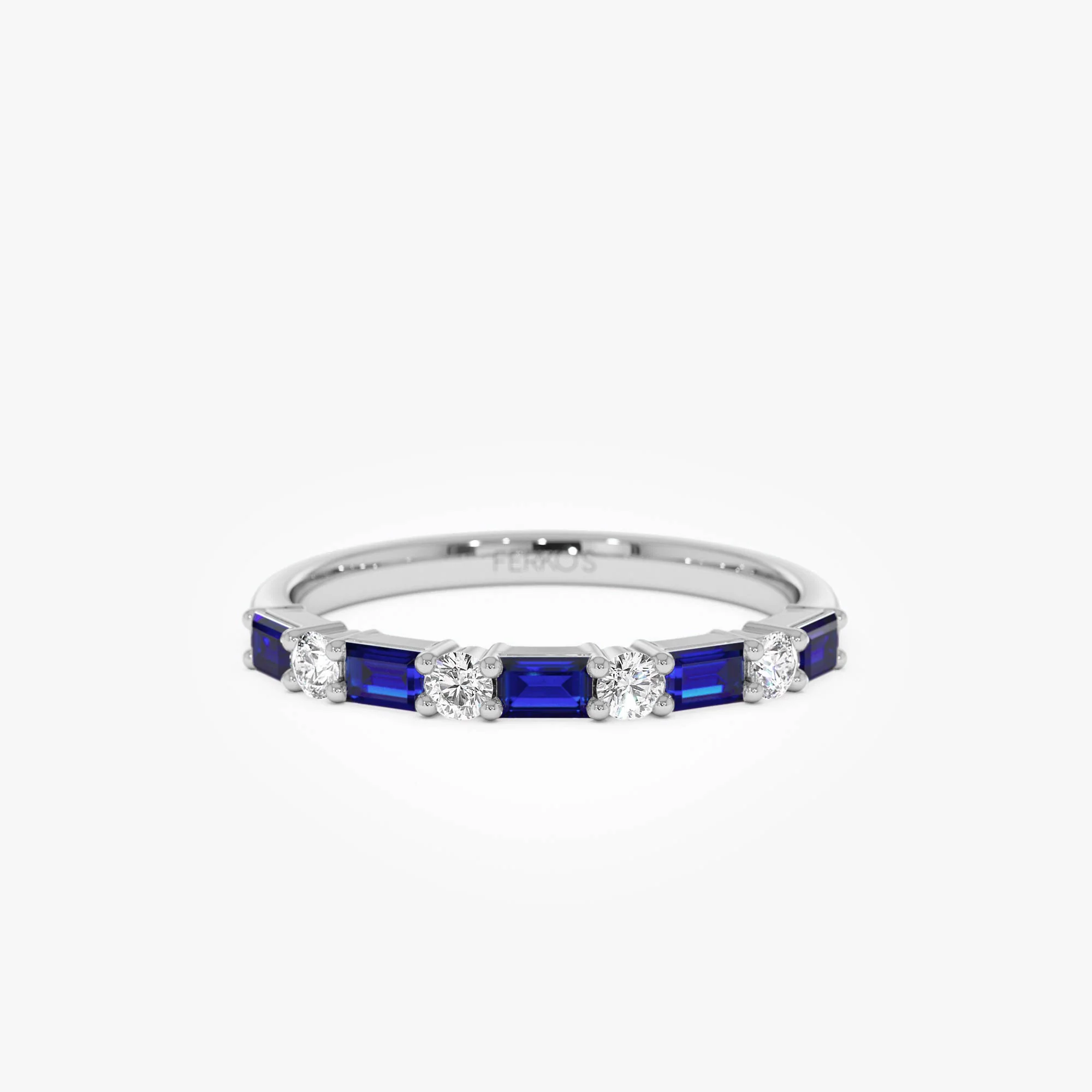 14k Sapphire and Diamond Prong Setting Ring - Image 6
