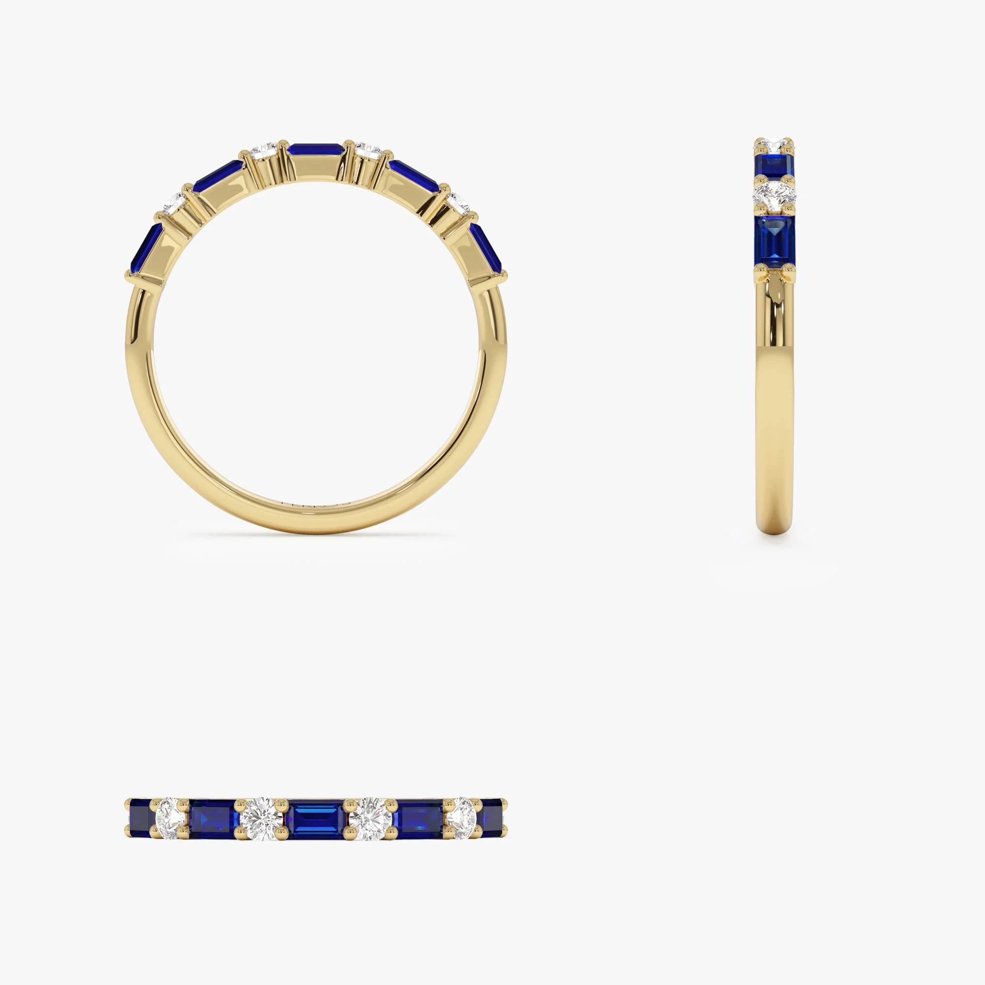 14k Sapphire and Diamond Prong Setting Ring - Image 9