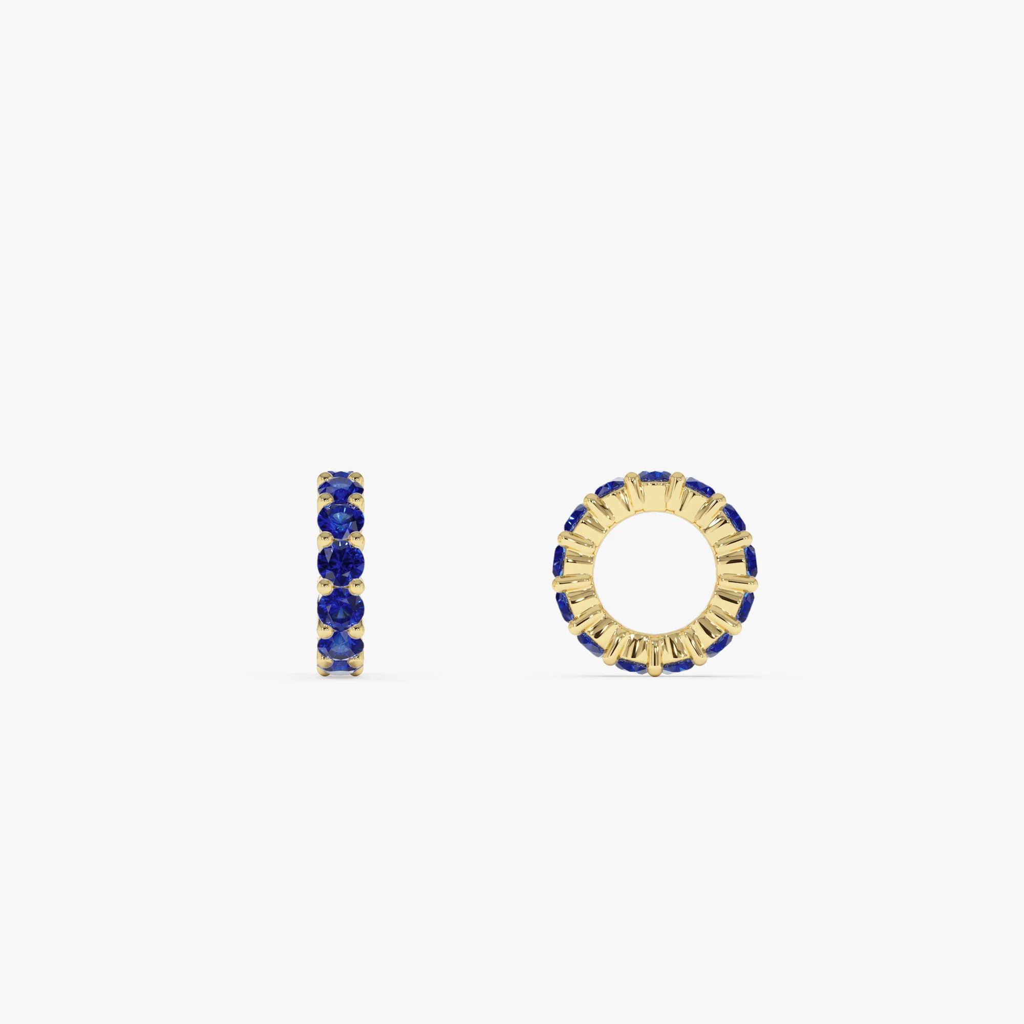 14k Sapphire Rondelle Charm
