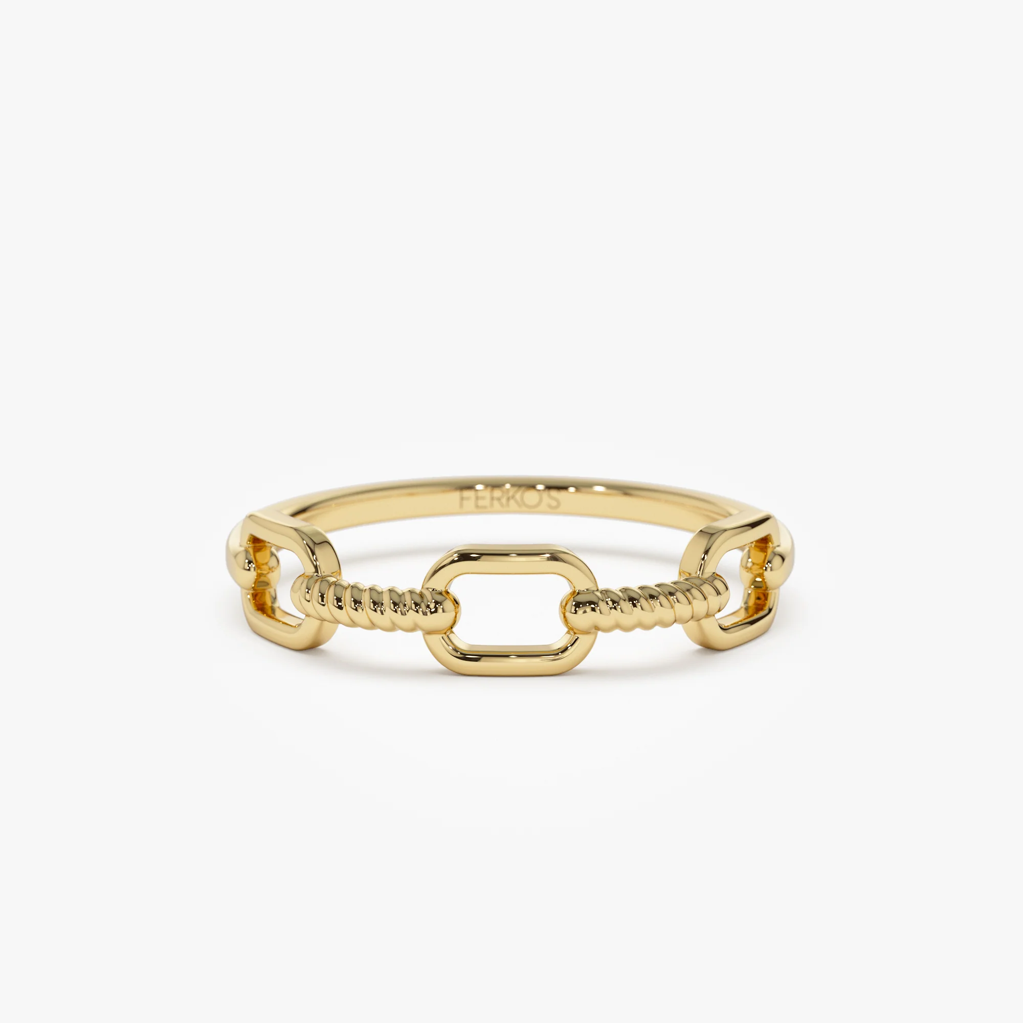14K Twisted Unique Rope Band