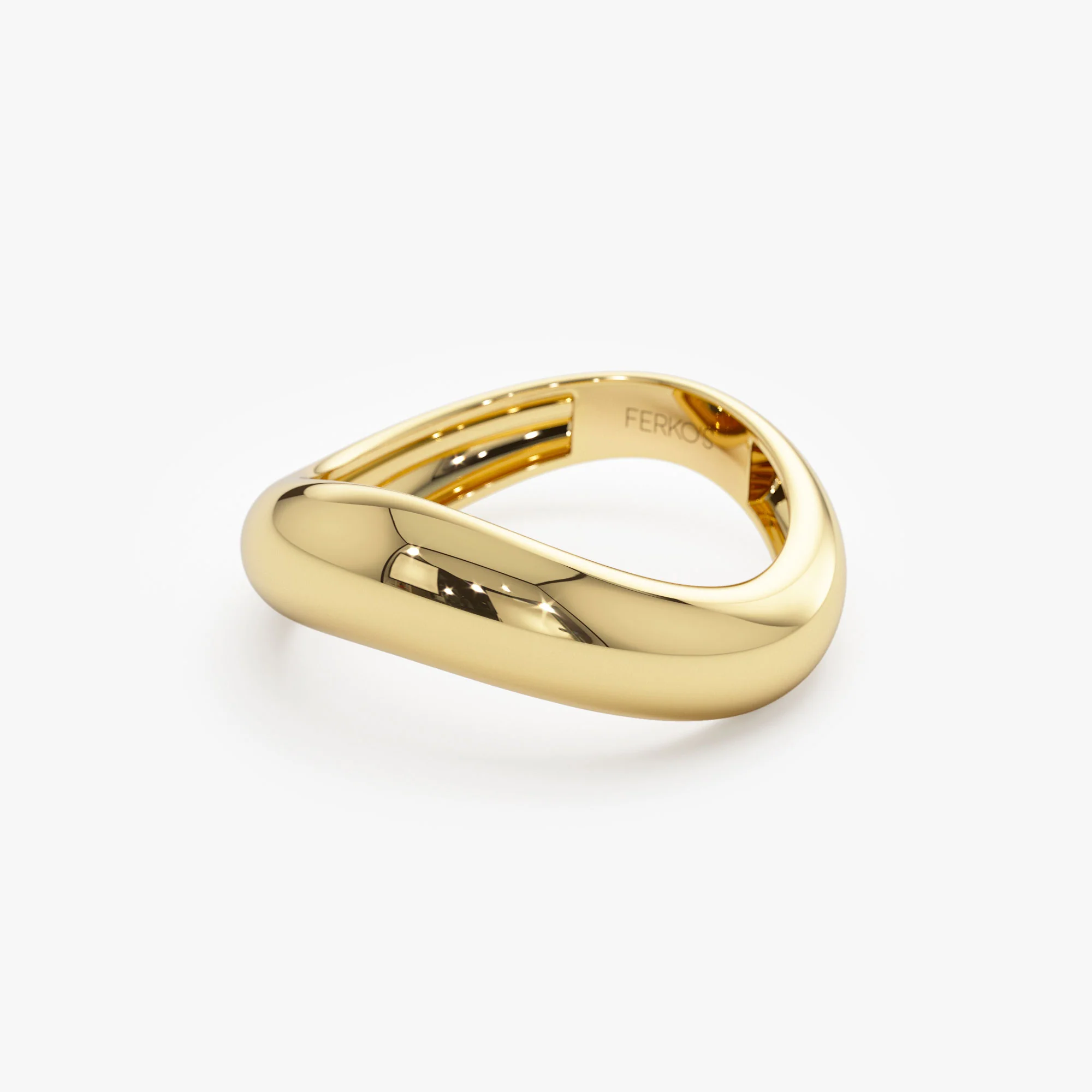 14k Unique Amorphic Shaped Figure Ring - Image 9