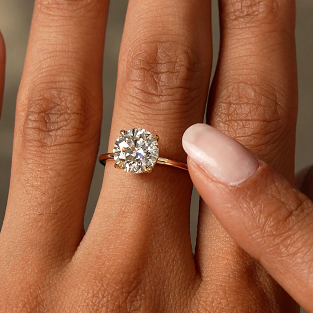 2.00 Ctw 14k Round Brilliant Lab Grown Diamond Engagement Ring with Hidden Halo – Rosalie - Image 5