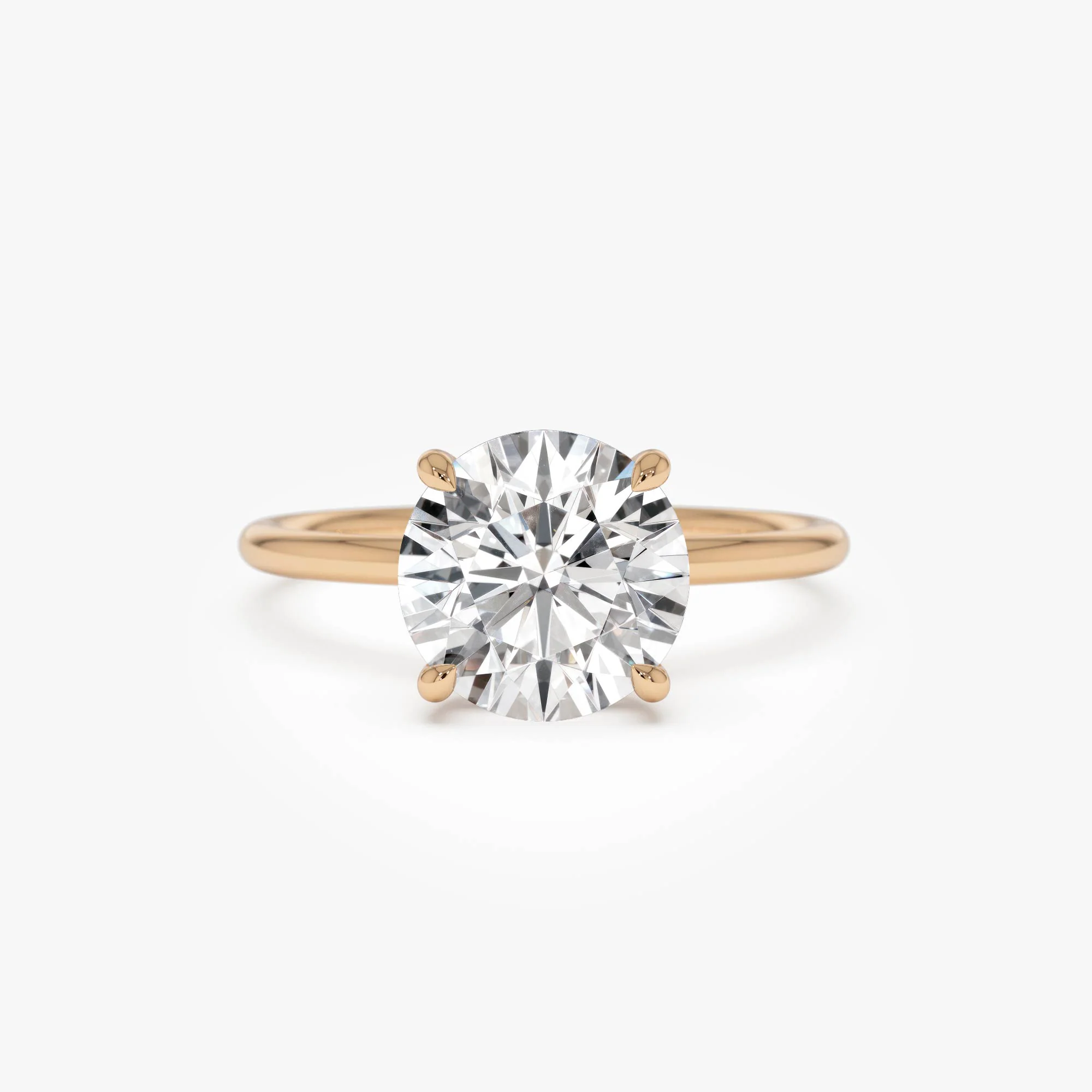 2.00 Ctw 14k Round Brilliant Lab Grown Diamond Engagement Ring with Hidden Halo – Rosalie - Image 7