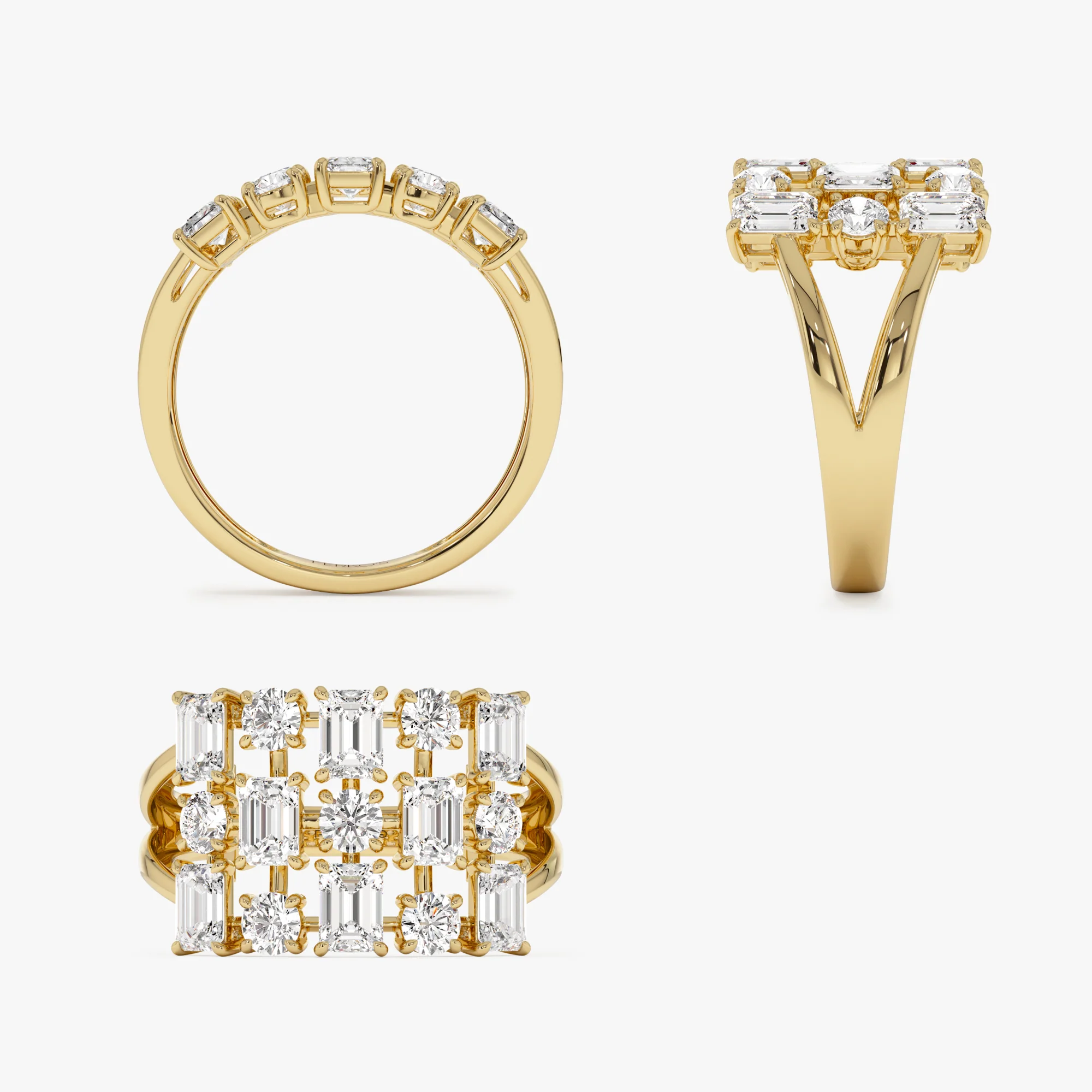 2.15 ctw Multi Shape Lab Grown Diamond Cocktail Ring - June - Image 10