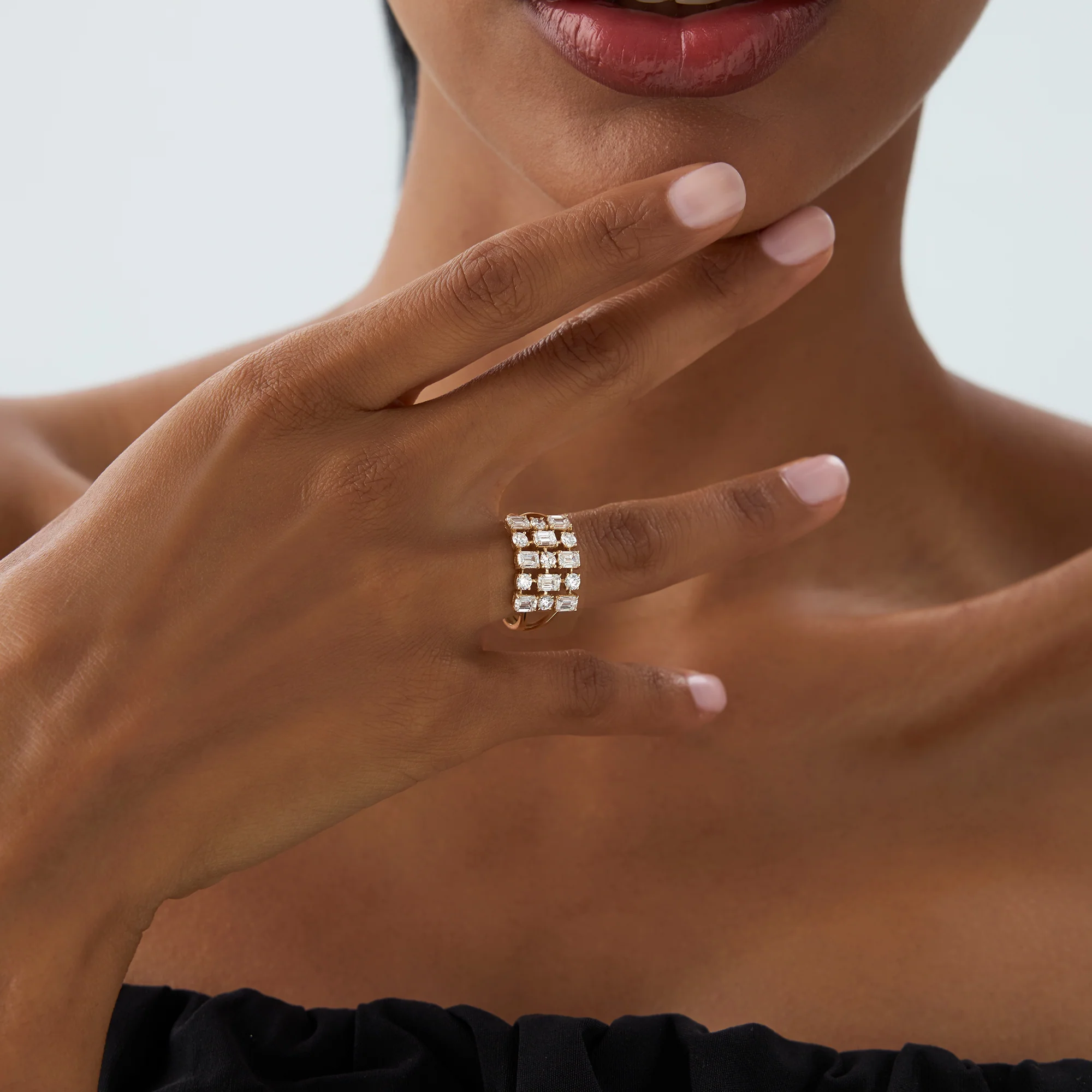 2.15 ctw Multi Shape Lab Grown Diamond Cocktail Ring - June - Image 6