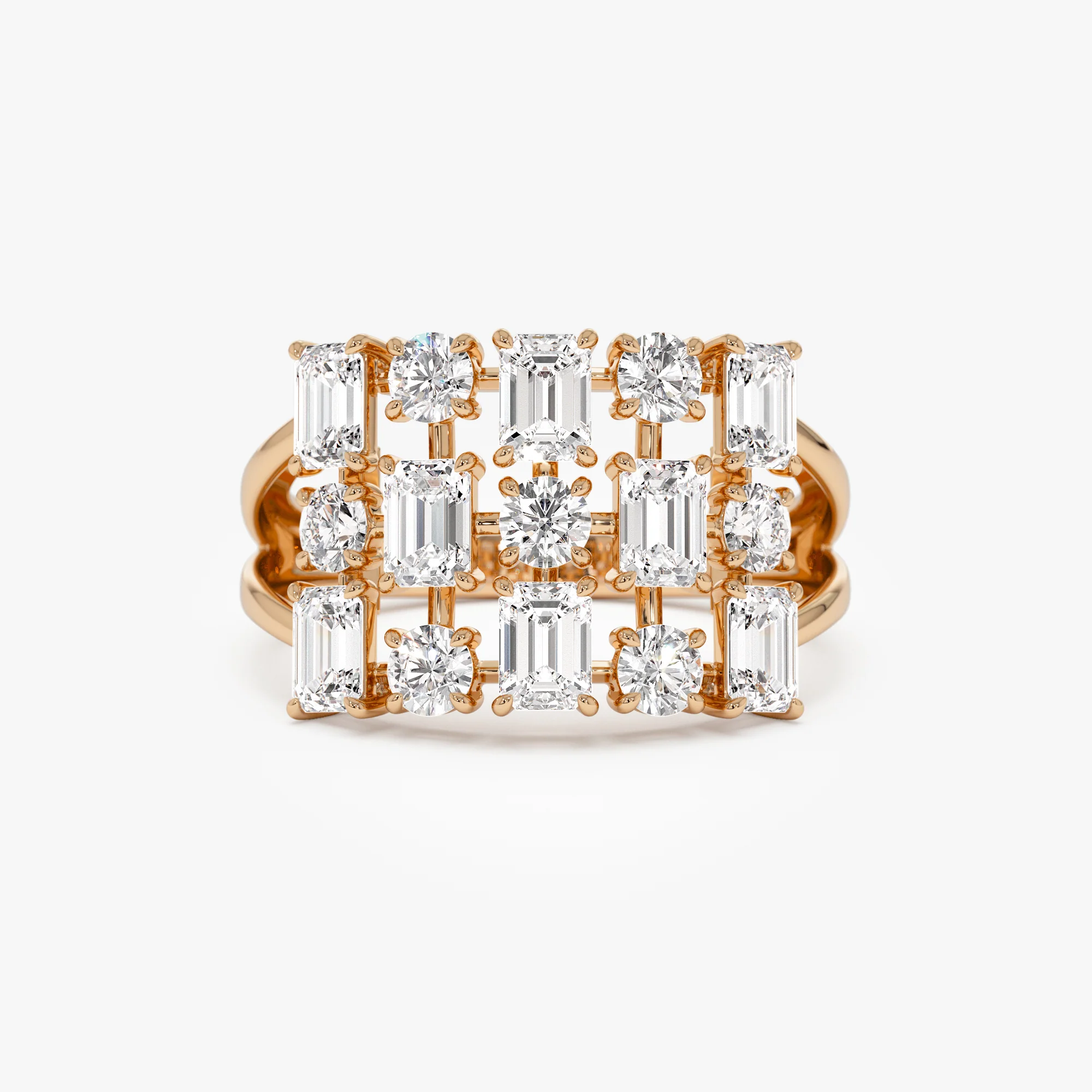 2.15 ctw Multi Shape Lab Grown Diamond Cocktail Ring - June - Image 8