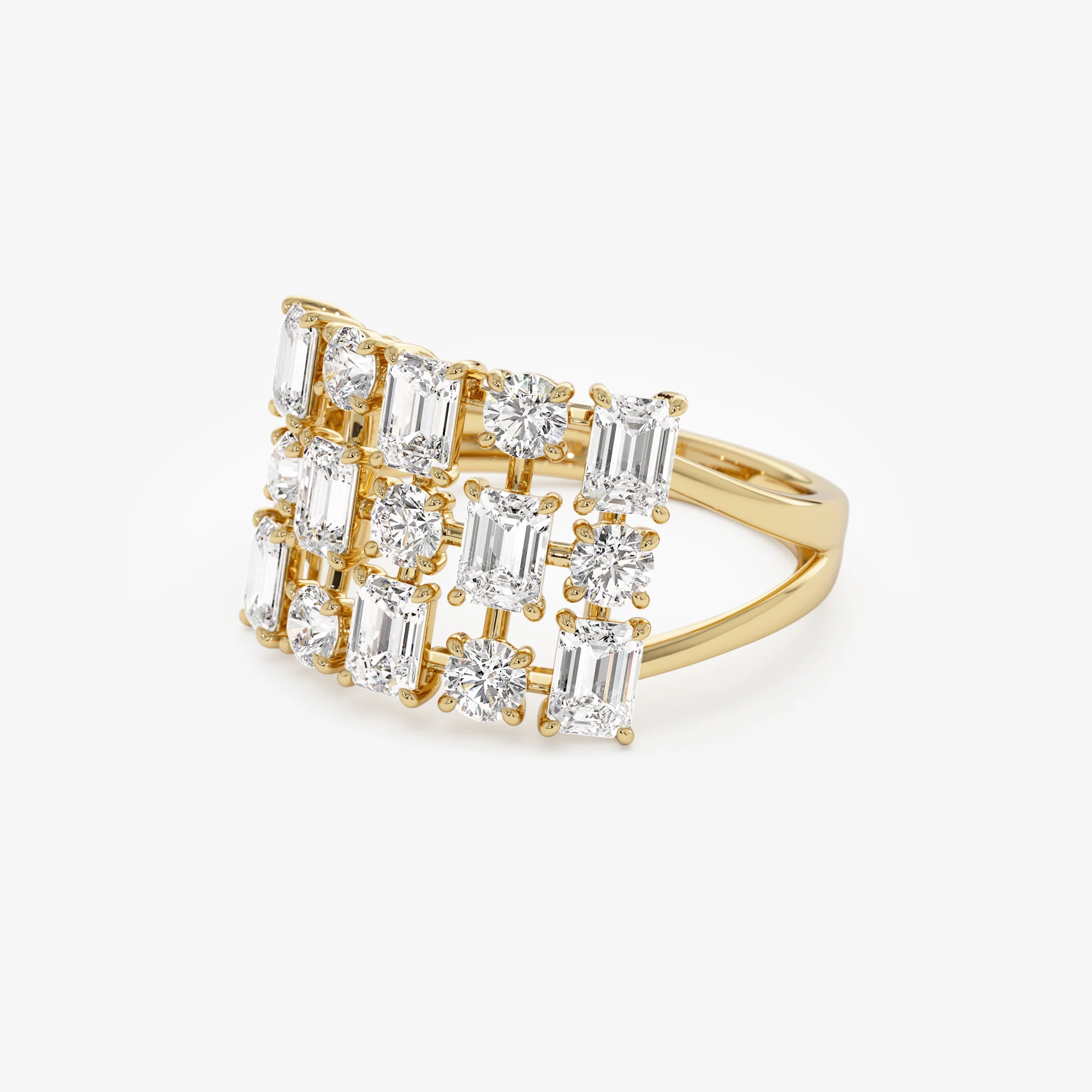 2.15 ctw Multi Shape Lab Grown Diamond Cocktail Ring - June - Image 9