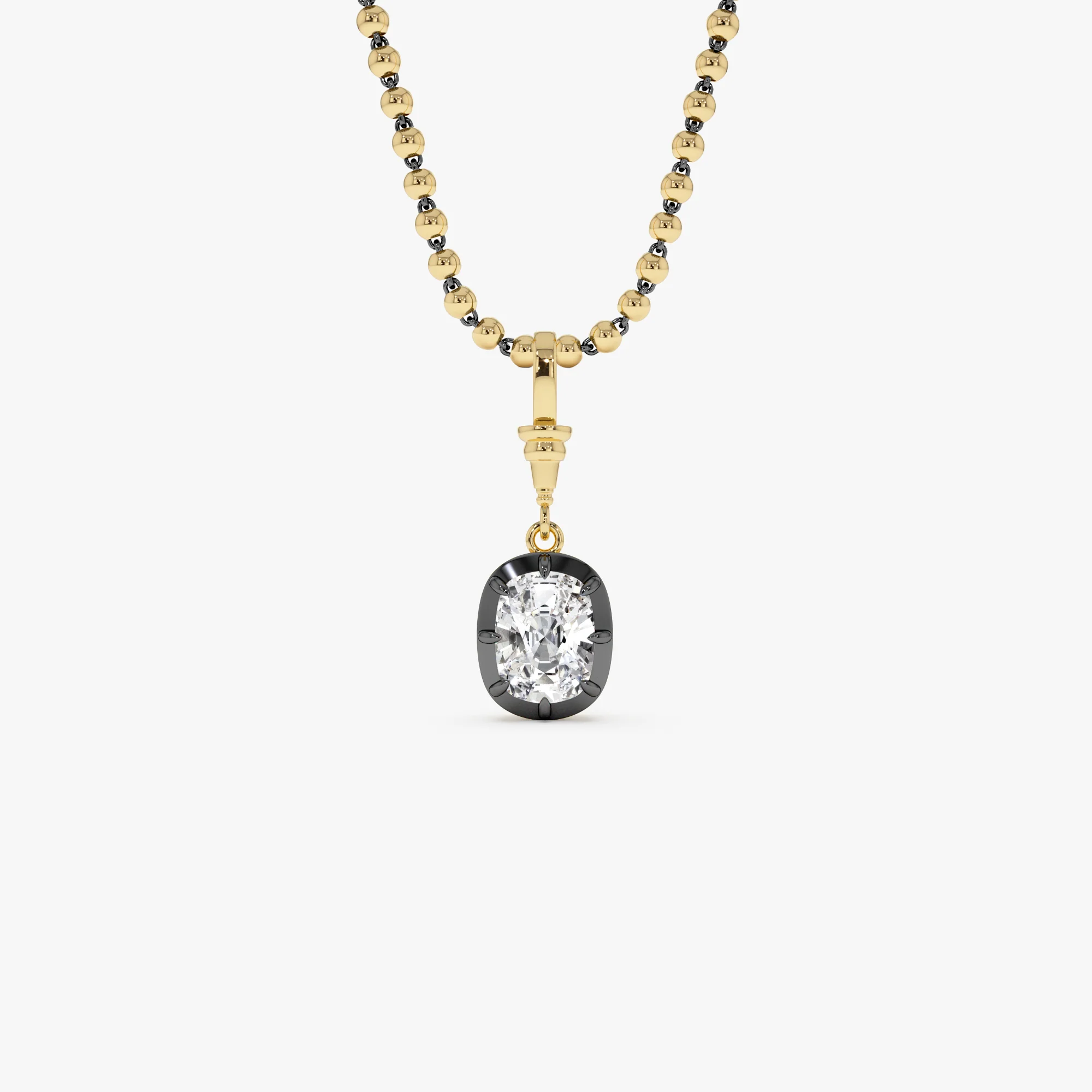 2 CTW 14K Vintage Inspired Elongated Cushion Cut Lab Grown Diamond Charm - Mabel