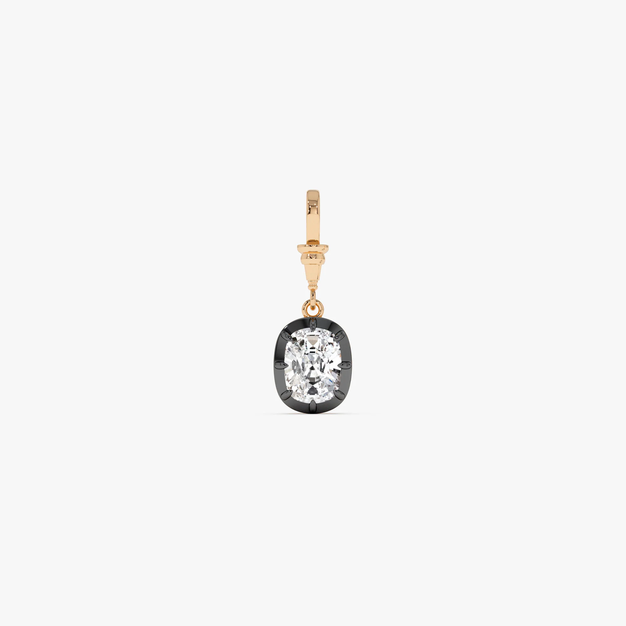 2 CTW 14K Vintage Inspired Elongated Cushion Cut Lab Grown Diamond Charm - Mabel - Image 3